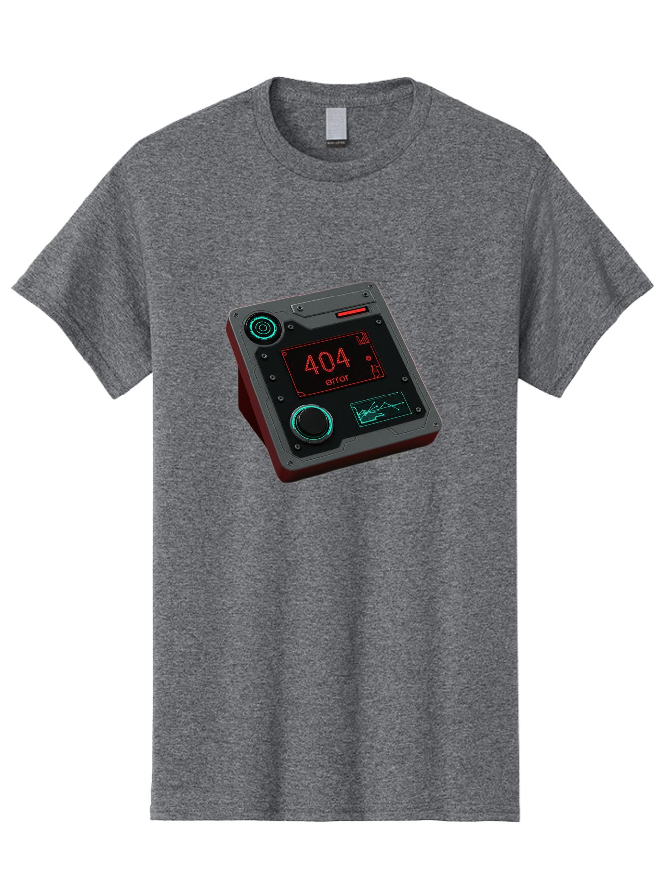 404-Error-4 Men'S Graphic Tee, 100% Cotton, Comfortable Casual Summer Wear, Machine Washable, Futuristic Device, 404 Error Message, Neon Lights, Digital Display, Error Screen, Cyberpunk Technology, Glitchy Interface, High-Tech Gadget Baa078 11