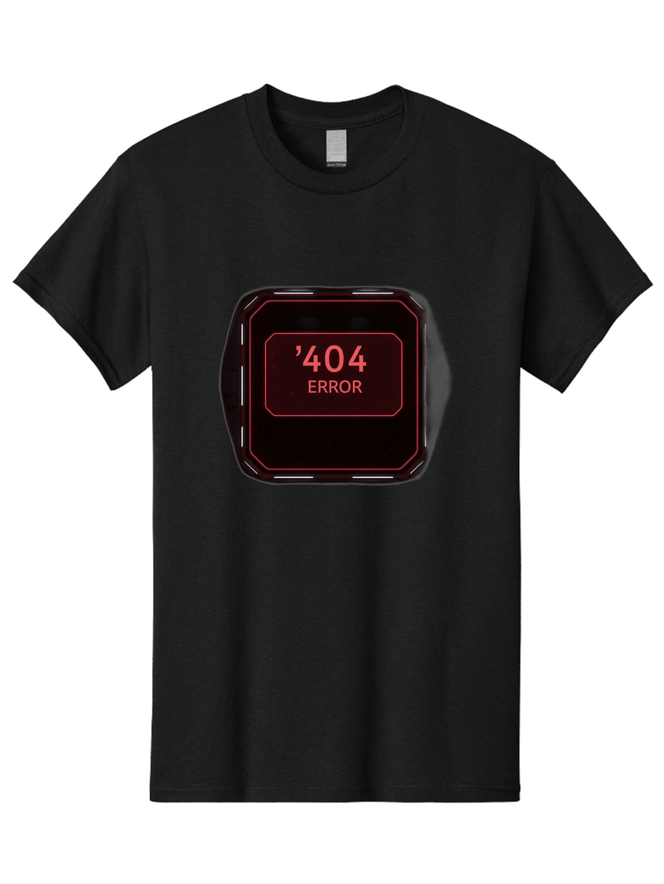 404-Error-5 Men'S Graphic Tee, 100% Cotton, Comfortable Casual Summer Wear, Machine Washable, 404 Error Message, Error Page, Website Error, Page Not Found, Futuristic Design, Digital Glitch, Red Neon Lights, Cyberpunk Aesthetic, Baa079 11
