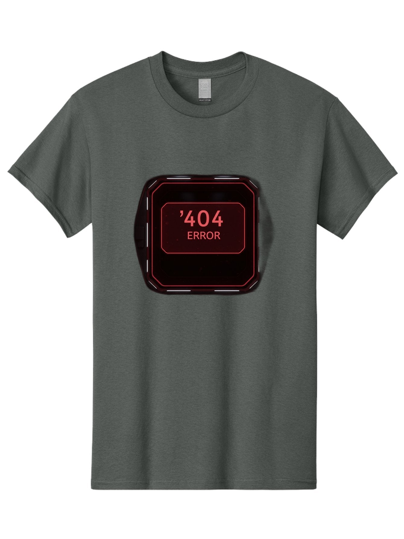 404-Error-5 Men'S Graphic Tee, 100% Cotton, Comfortable Casual Summer Wear, Machine Washable, 404 Error Message, Error Page, Website Error, Page Not Found, Futuristic Design, Digital Glitch, Red Neon Lights, Cyberpunk Aesthetic, Baa079 13