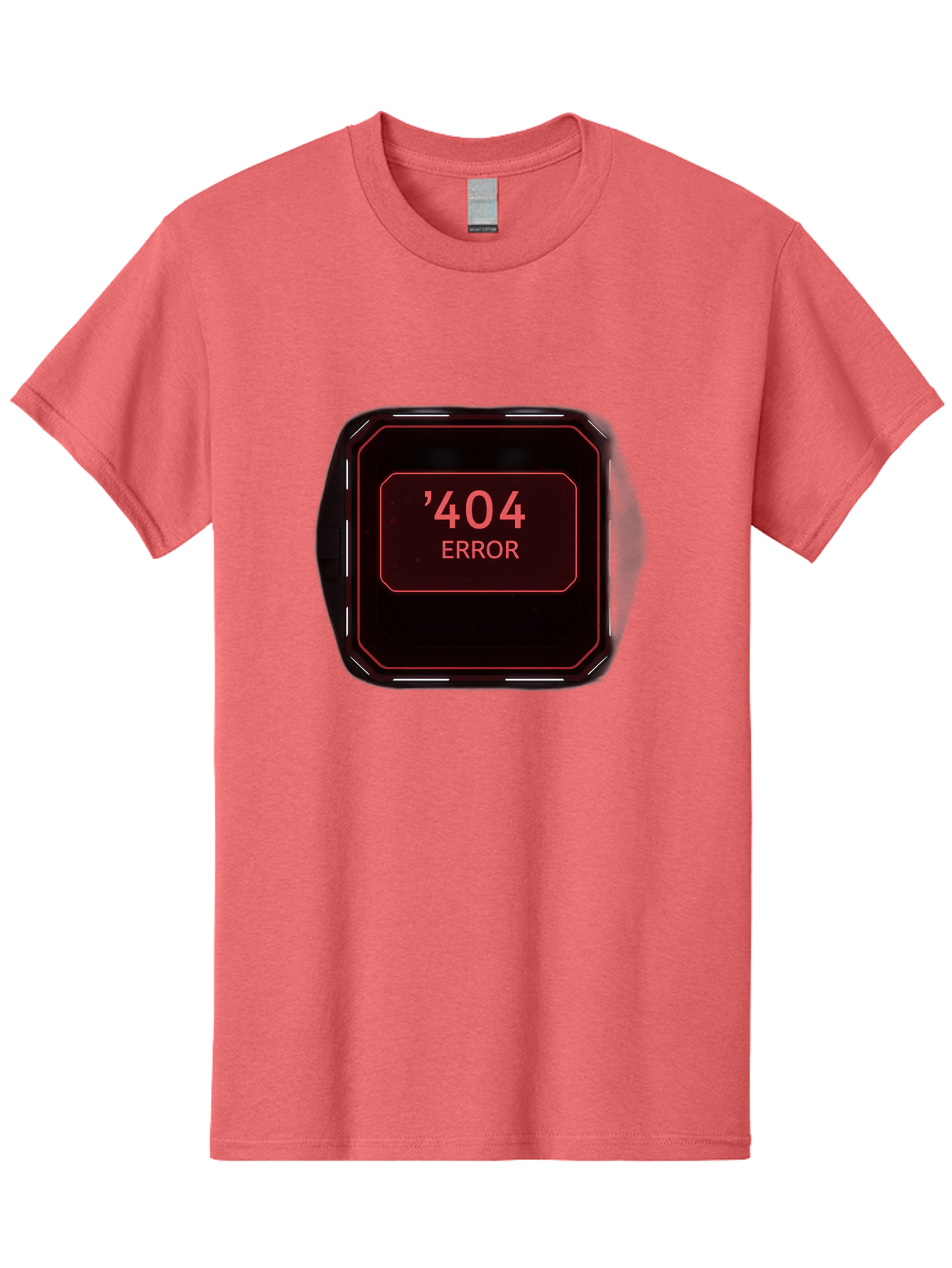 404-Error-5 Men'S Graphic Tee, 100% Cotton, Comfortable Casual Summer Wear, Machine Washable, 404 Error Message, Error Page, Website Error, Page Not Found, Futuristic Design, Digital Glitch, Red Neon Lights, Cyberpunk Aesthetic, Baa079 15