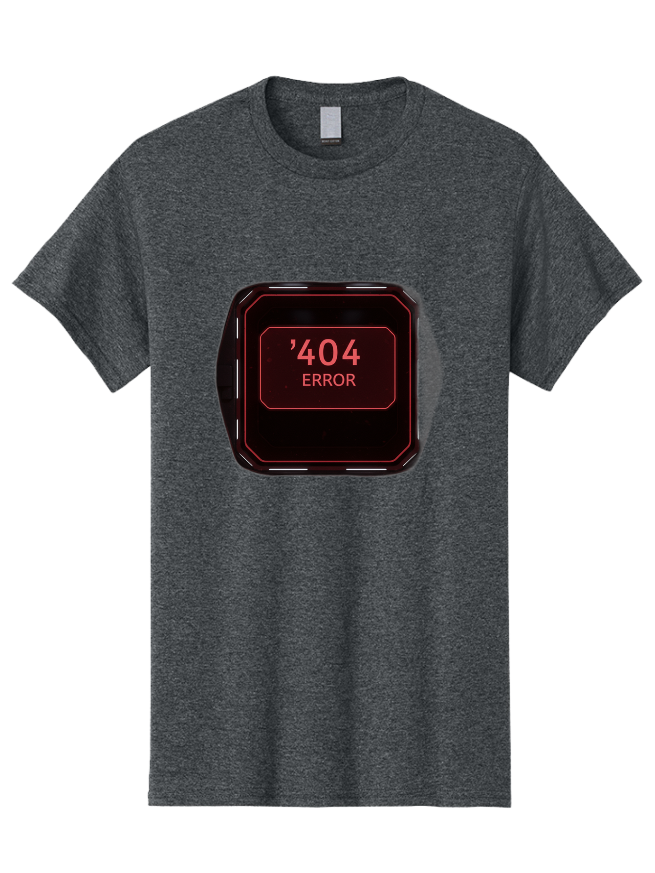 404-Error-5 Men'S Graphic Tee, 100% Cotton, Comfortable Casual Summer Wear, Machine Washable, 404 Error Message, Error Page, Website Error, Page Not Found, Futuristic Design, Digital Glitch, Red Neon Lights, Cyberpunk Aesthetic, Baa079 19