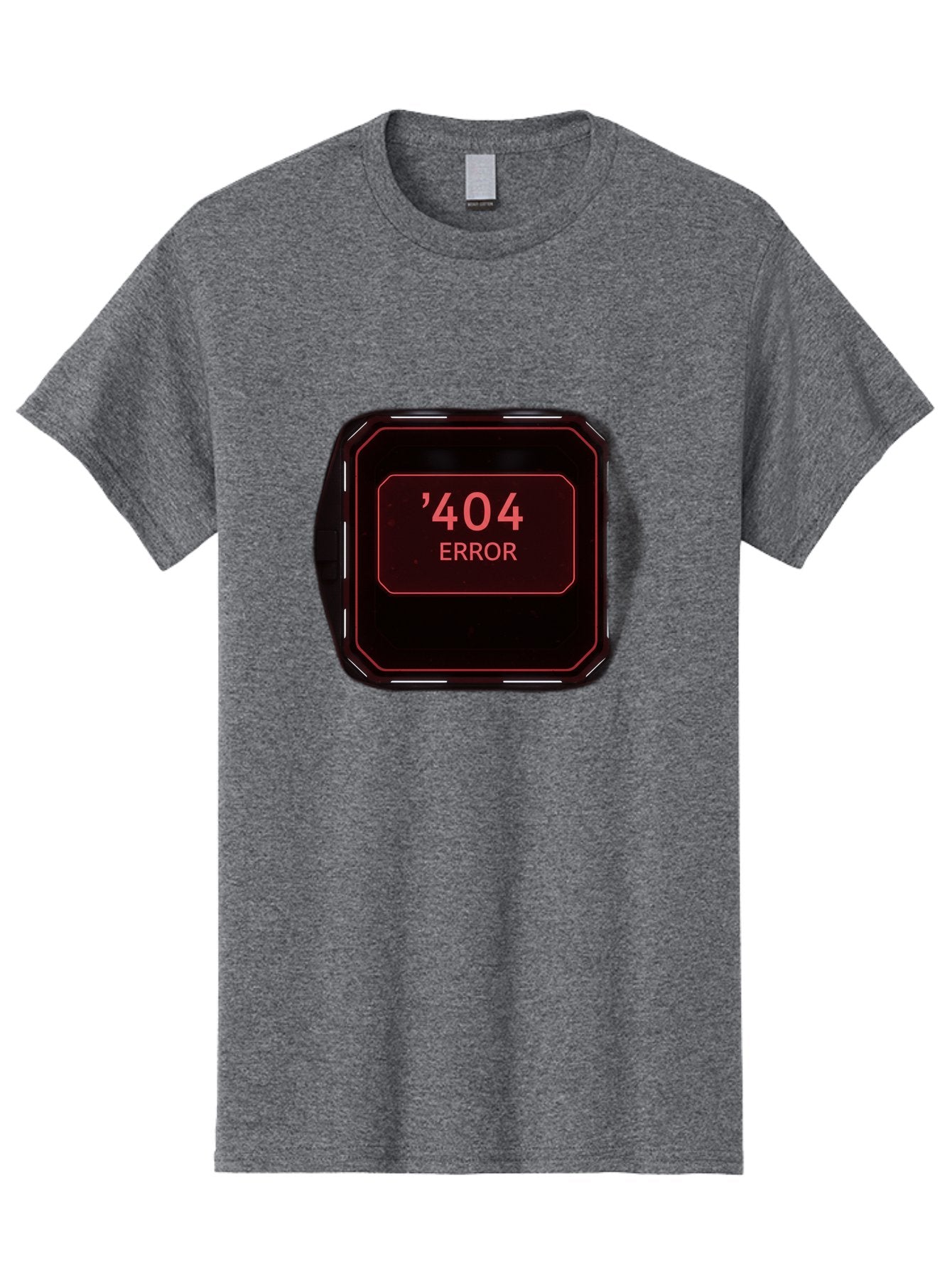 404-Error-5 Men'S Graphic Tee, 100% Cotton, Comfortable Casual Summer Wear, Machine Washable, 404 Error Message, Error Page, Website Error, Page Not Found, Futuristic Design, Digital Glitch, Red Neon Lights, Cyberpunk Aesthetic, Baa079 14