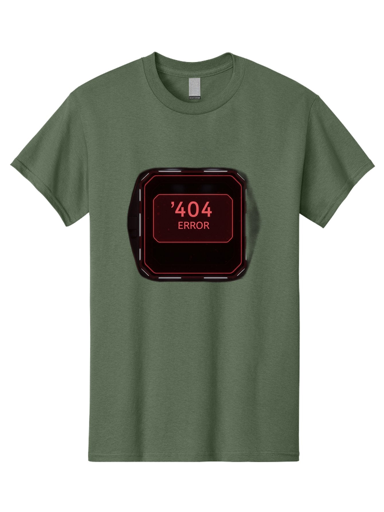 404-Error-5 Men'S Graphic Tee, 100% Cotton, Comfortable Casual Summer Wear, Machine Washable, 404 Error Message, Error Page, Website Error, Page Not Found, Futuristic Design, Digital Glitch, Red Neon Lights, Cyberpunk Aesthetic, Baa079 4