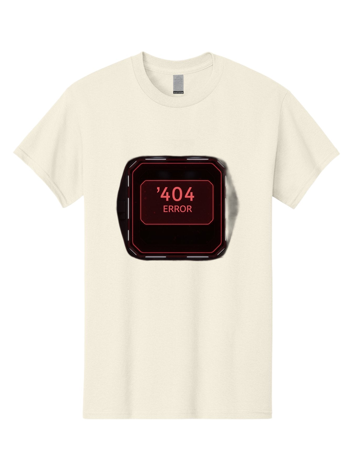 404-Error-5 Men'S Graphic Tee, 100% Cotton, Comfortable Casual Summer Wear, Machine Washable, 404 Error Message, Error Page, Website Error, Page Not Found, Futuristic Design, Digital Glitch, Red Neon Lights, Cyberpunk Aesthetic, Baa079 6