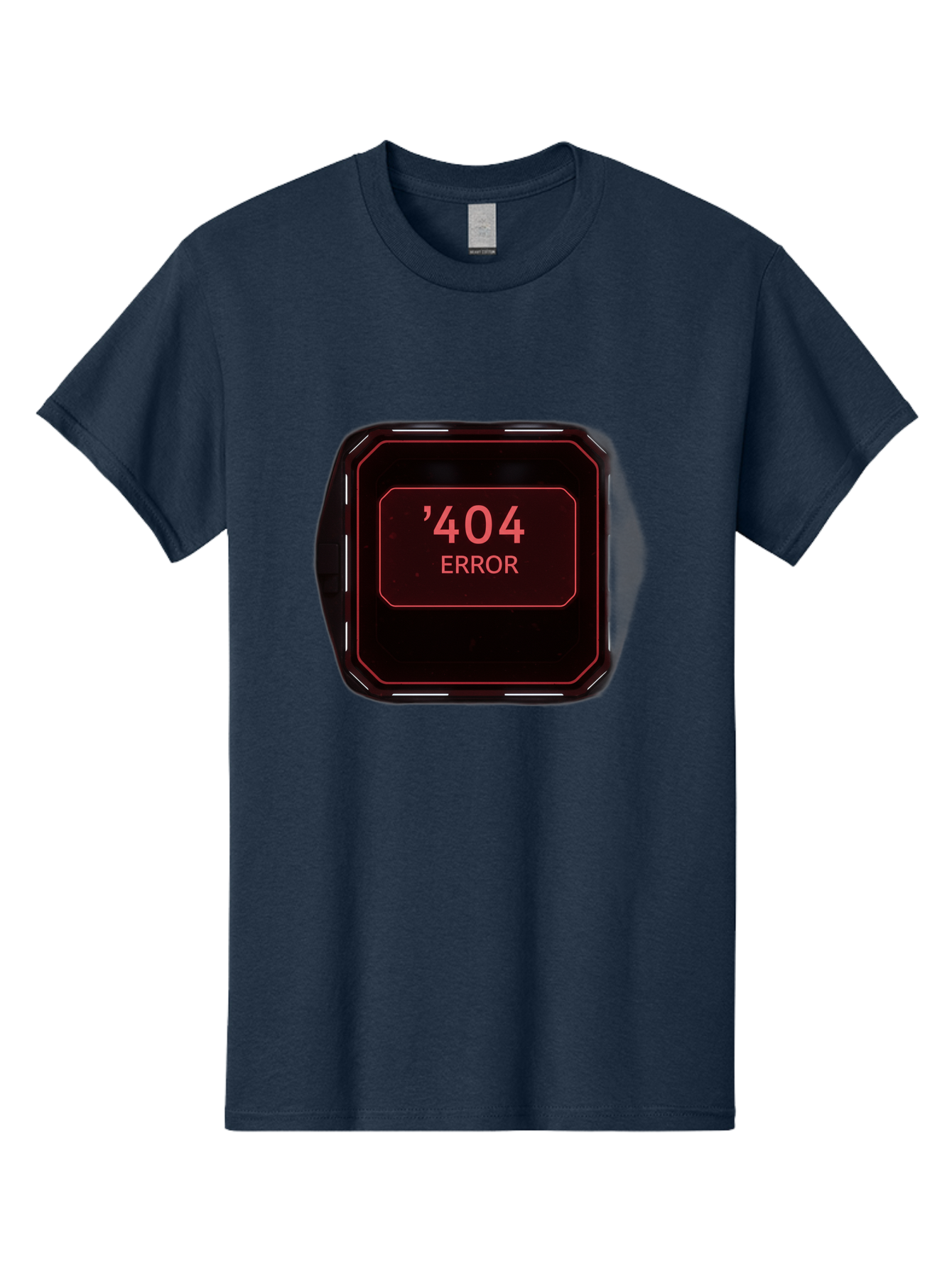 404-Error-5 Men'S Graphic Tee, 100% Cotton, Comfortable Casual Summer Wear, Machine Washable, 404 Error Message, Error Page, Website Error, Page Not Found, Futuristic Design, Digital Glitch, Red Neon Lights, Cyberpunk Aesthetic, Baa079 7