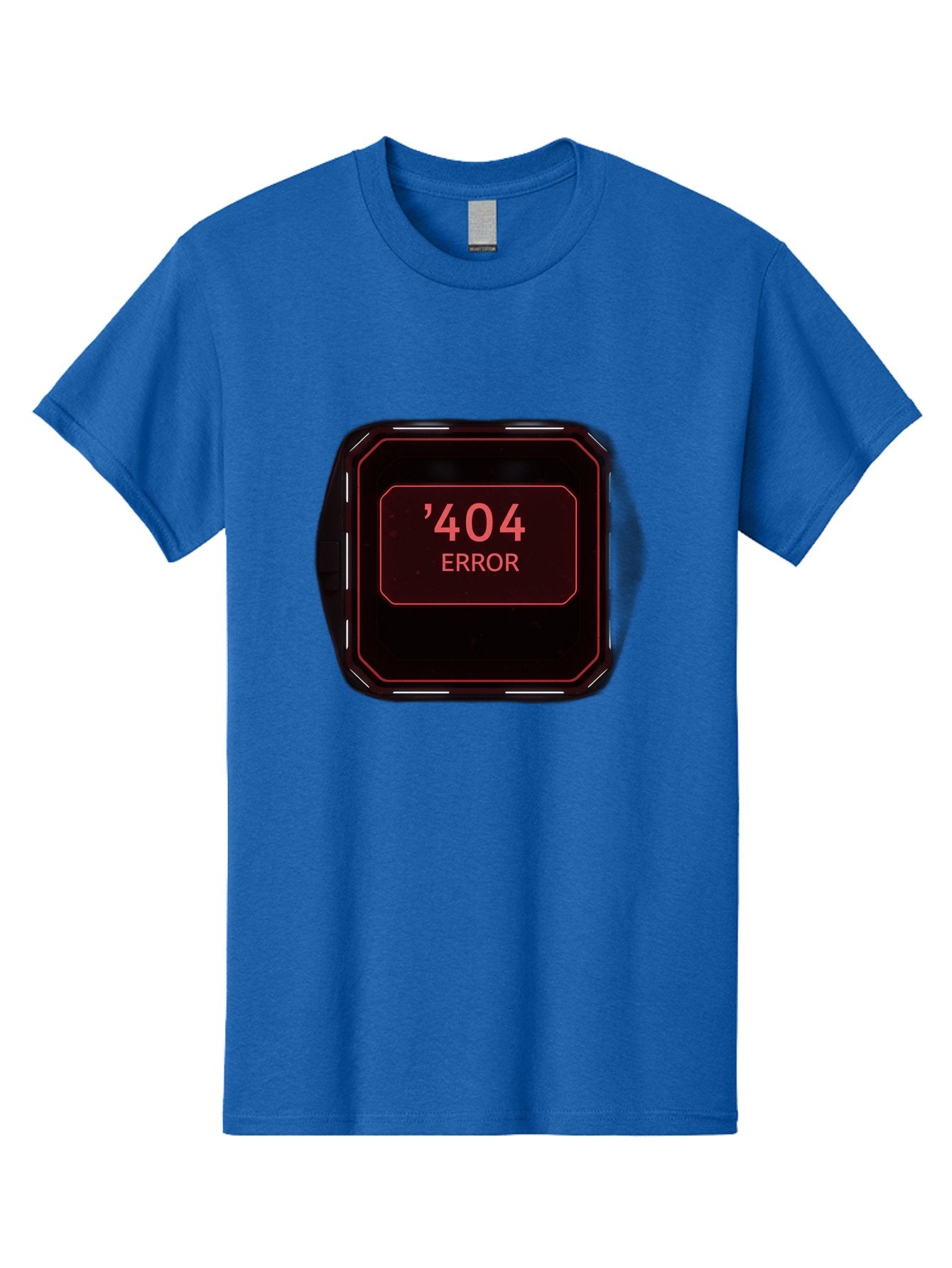 404-Error-5 Men'S Graphic Tee, 100% Cotton, Comfortable Casual Summer Wear, Machine Washable, 404 Error Message, Error Page, Website Error, Page Not Found, Futuristic Design, Digital Glitch, Red Neon Lights, Cyberpunk Aesthetic, Baa079