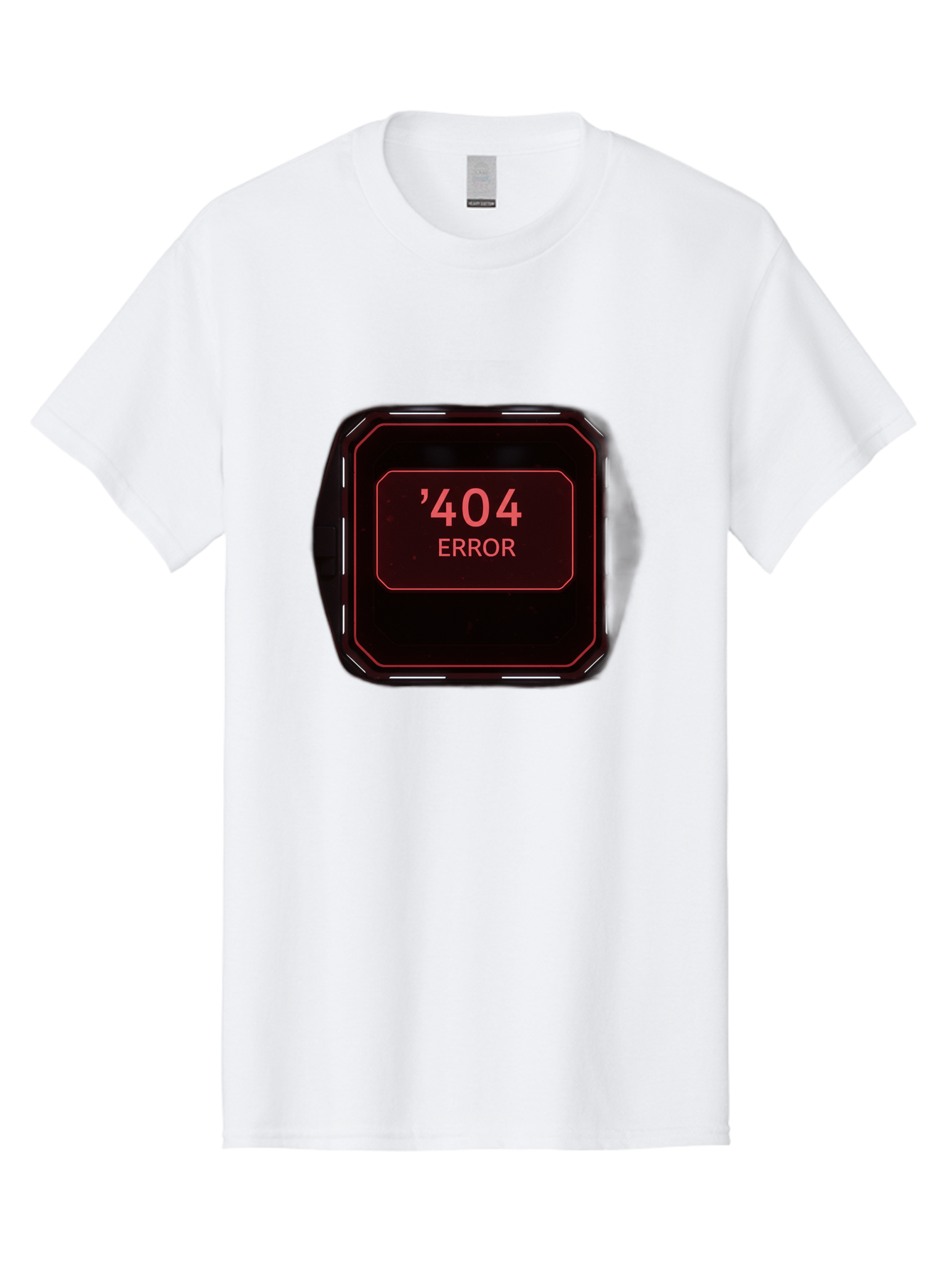404-Error-5 Men'S Graphic Tee, 100% Cotton, Comfortable Casual Summer Wear, Machine Washable, 404 Error Message, Error Page, Website Error, Page Not Found, Futuristic Design, Digital Glitch, Red Neon Lights, Cyberpunk Aesthetic, Baa079 17