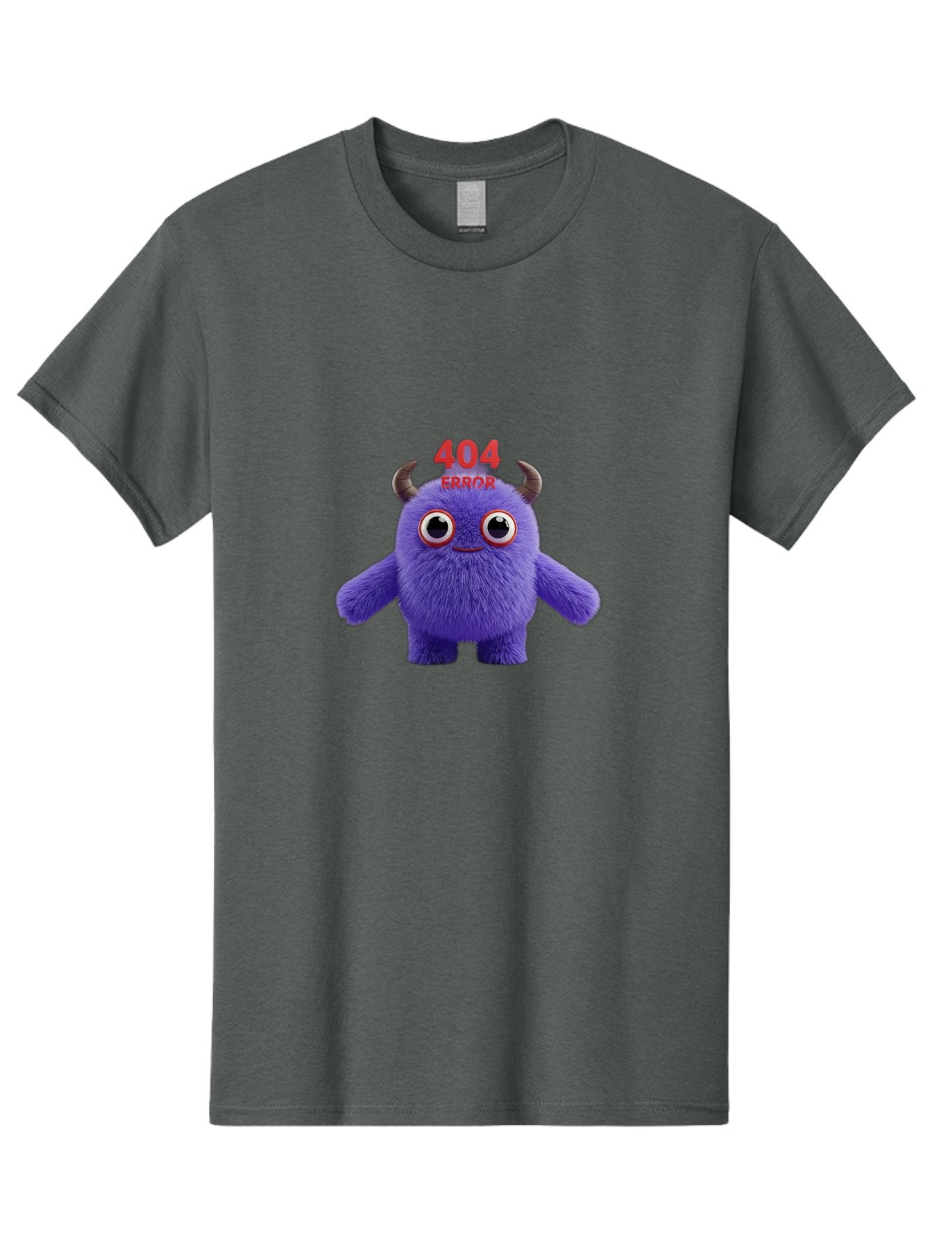 404-Error-9 Men'S Graphic Tee, 100% Cotton, Comfortable Casual Summer Wear, Machine Washable, Purple Monster With Horns, 404 Error Message, Cartoon Character, Funny Illustration, Error Page, Page Not Found, Playful Design, Whimsical Creature Baa083 8