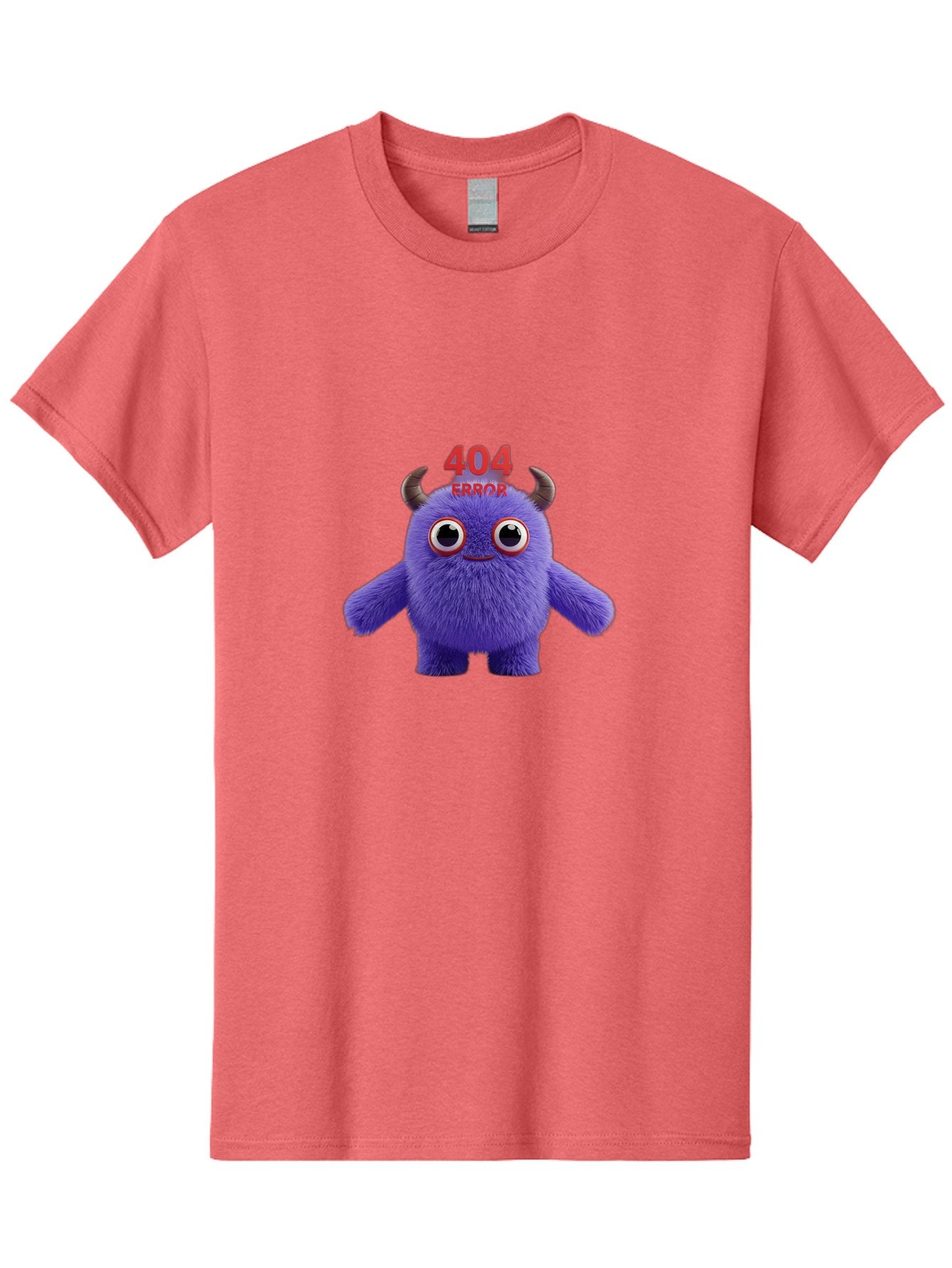 404-Error-9 Men'S Graphic Tee, 100% Cotton, Comfortable Casual Summer Wear, Machine Washable, Purple Monster With Horns, 404 Error Message, Cartoon Character, Funny Illustration, Error Page, Page Not Found, Playful Design, Whimsical Creature Baa083 15