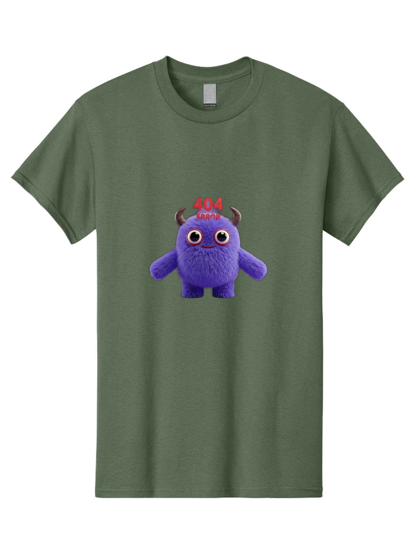 404-Error-9 Men'S Graphic Tee, 100% Cotton, Comfortable Casual Summer Wear, Machine Washable, Purple Monster With Horns, 404 Error Message, Cartoon Character, Funny Illustration, Error Page, Page Not Found, Playful Design, Whimsical Creature Baa083 11