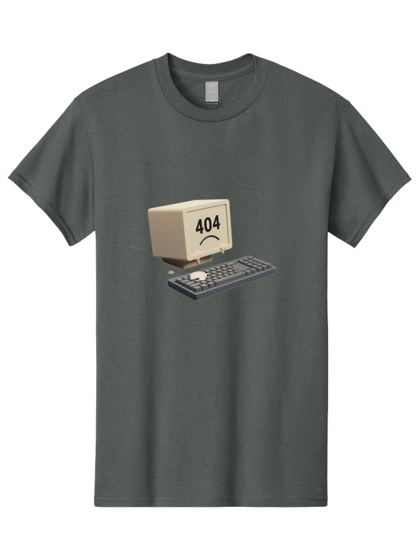 404-Error-Computer Men'S Graphic Tee, 100% Cotton, Comfortable Casual Summer Wear, Machine Washable, Computer Error, 404 Message, Frowning Face, Sad Computer, Technical Issue, Error Screen, Keyboard And Monitor, Digital Malfunction, Baa084 13