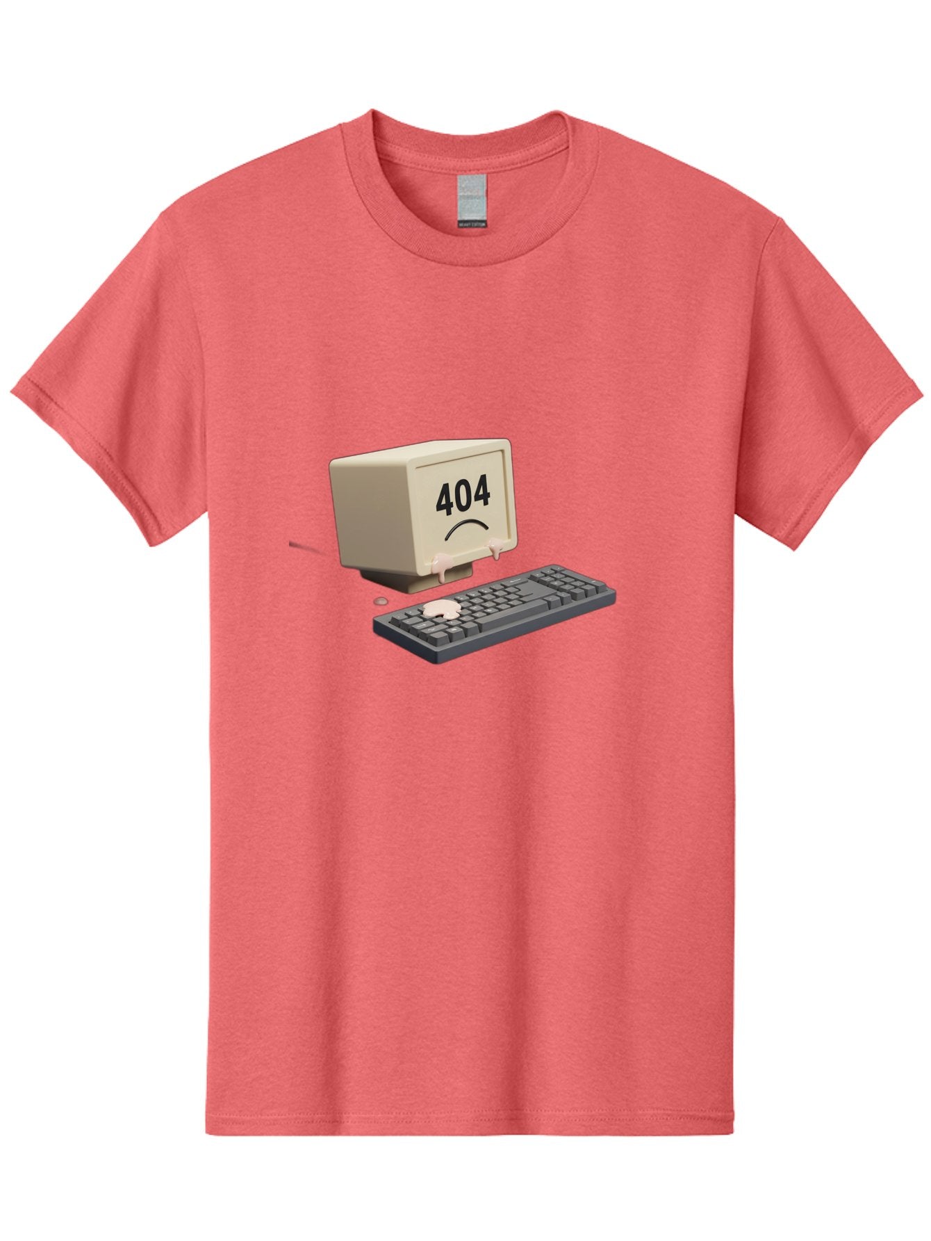 404-Error-Computer Men'S Graphic Tee, 100% Cotton, Comfortable Casual Summer Wear, Machine Washable, Computer Error, 404 Message, Frowning Face, Sad Computer, Technical Issue, Error Screen, Keyboard And Monitor, Digital Malfunction, Baa084 12
