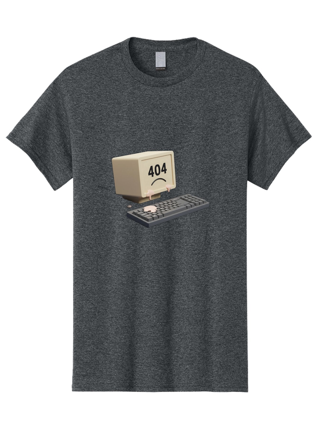 404-Error-Computer Men'S Graphic Tee, 100% Cotton, Comfortable Casual Summer Wear, Machine Washable, Computer Error, 404 Message, Frowning Face, Sad Computer, Technical Issue, Error Screen, Keyboard And Monitor, Digital Malfunction, Baa084 13