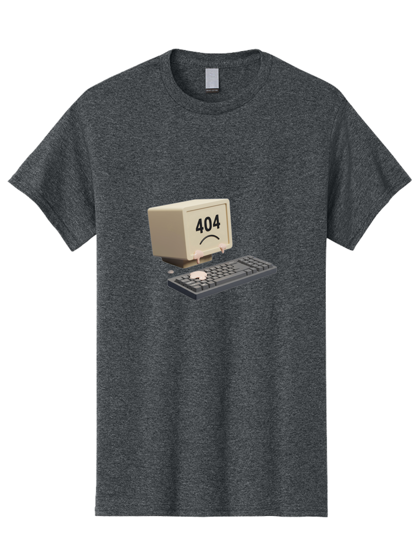 404-Error-Computer Men'S Graphic Tee, 100% Cotton, Comfortable Casual Summer Wear, Machine Washable, Computer Error, 404 Message, Frowning Face, Sad Computer, Technical Issue, Error Screen, Keyboard And Monitor, Digital Malfunction, Baa084 29