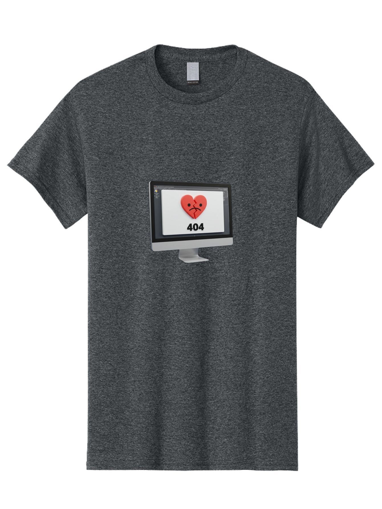 404-Error-Heart Men'S Graphic Tee, 100% Cotton, Comfortable Casual Summer Wear, Machine Washable, 404 Error Page, Broken Heart, Sad Face, Heartbreak Symbol, Webpage Not Found, Technical Issue, Error Message, Frustrated User Baa085 10