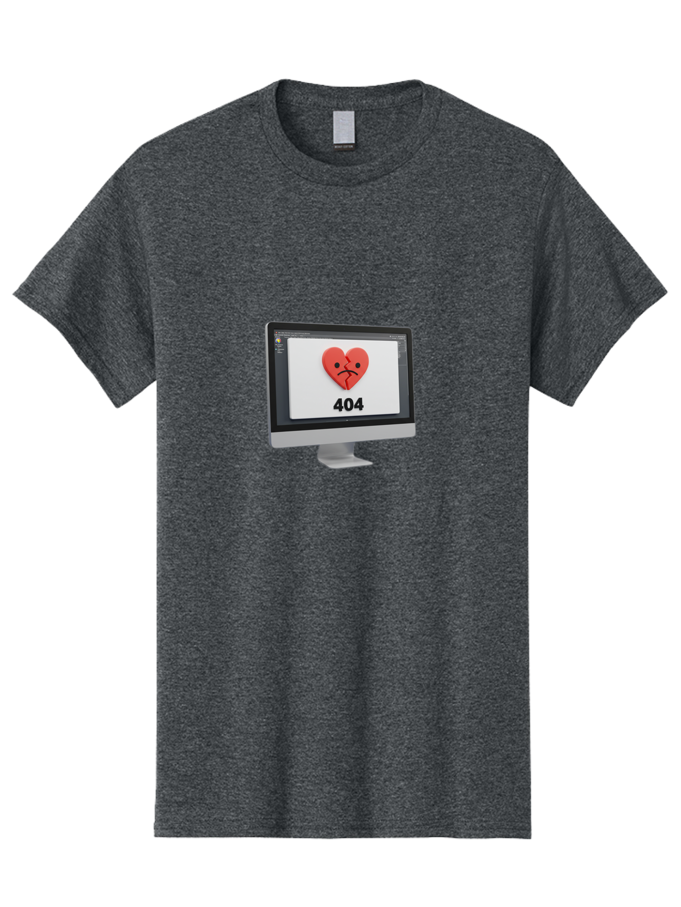 404-Error-Heart Men'S Graphic Tee, 100% Cotton, Comfortable Casual Summer Wear, Machine Washable, 404 Error Page, Broken Heart, Sad Face, Heartbreak Symbol, Webpage Not Found, Technical Issue, Error Message, Frustrated User Baa085 27