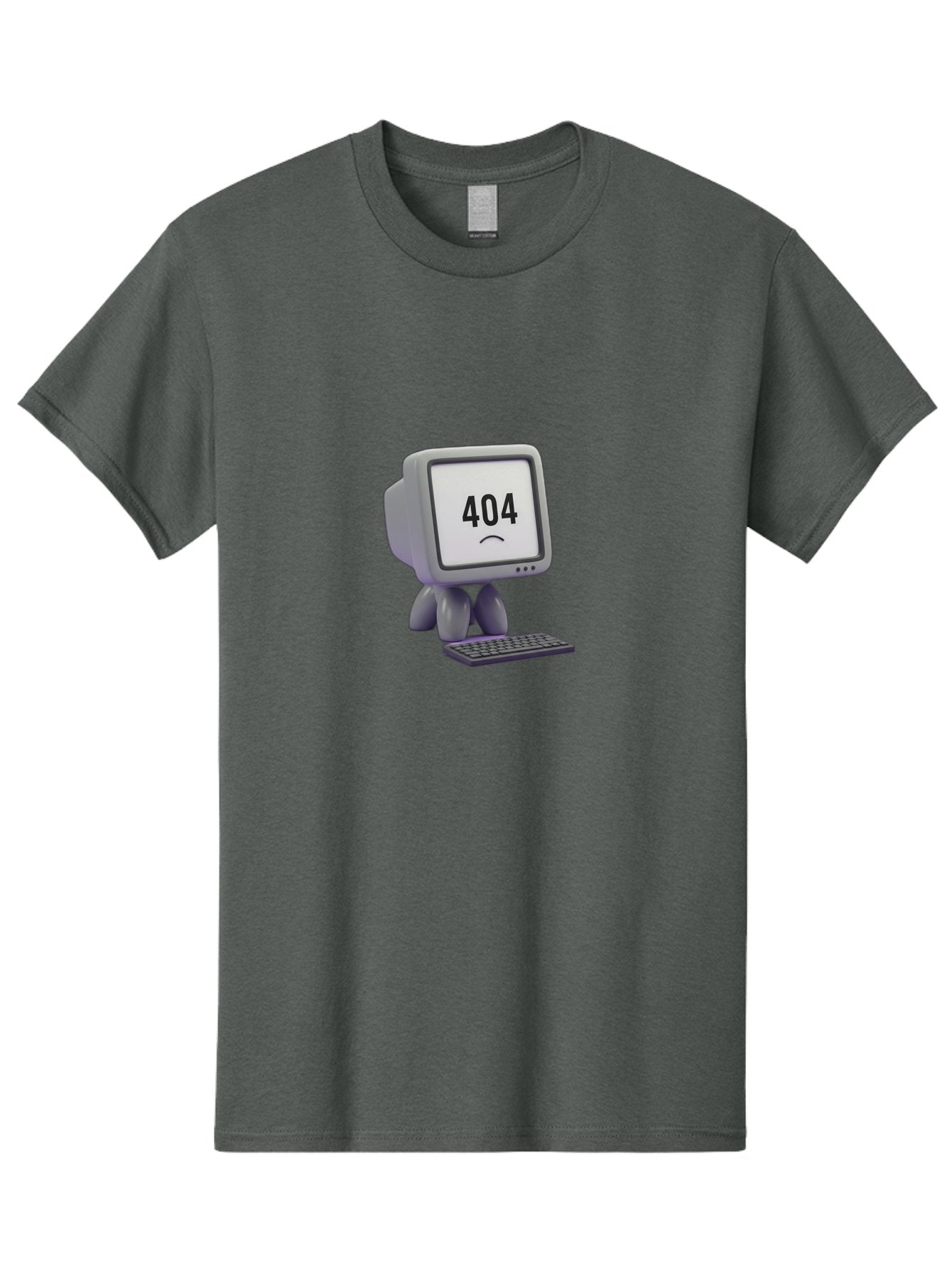 404-Error-Monitor Men'S Graphic Tee, 100% Cotton, Comfortable Casual Summer Wear, Machine Washable, 404 Error Message, Computer With Sad Face, Broken Link, Website Not Found, Error Page, Technical Issue, Webpage Unavailable, Sad Emoticon, Baa086 14