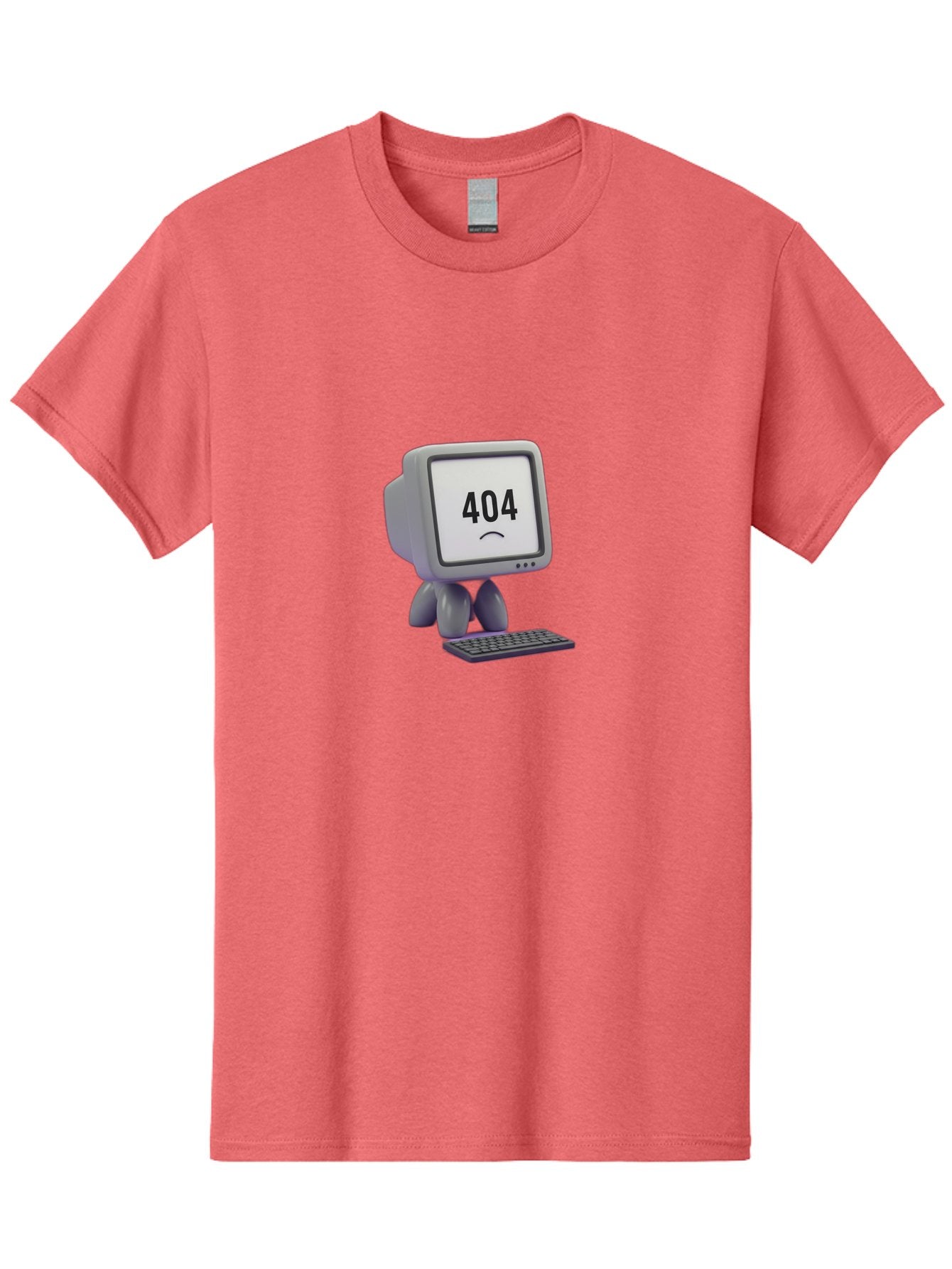 404-Error-Monitor Men'S Graphic Tee, 100% Cotton, Comfortable Casual Summer Wear, Machine Washable, 404 Error Message, Computer With Sad Face, Broken Link, Website Not Found, Error Page, Technical Issue, Webpage Unavailable, Sad Emoticon, Baa086 12