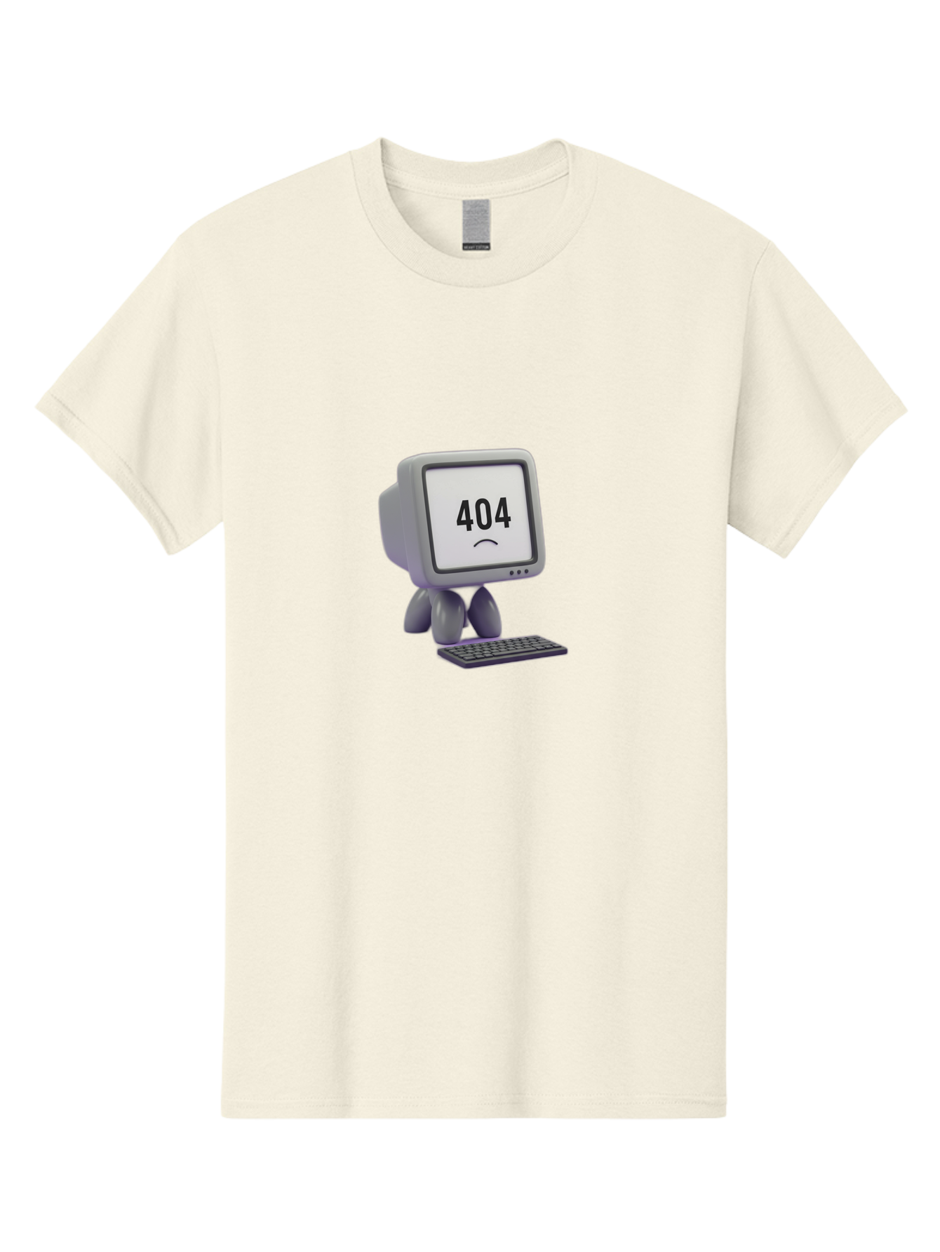 404-Error-Monitor Men'S Graphic Tee, 100% Cotton, Comfortable Casual Summer Wear, Machine Washable, 404 Error Message, Computer With Sad Face, Broken Link, Website Not Found, Error Page, Technical Issue, Webpage Unavailable, Sad Emoticon, Baa086 11