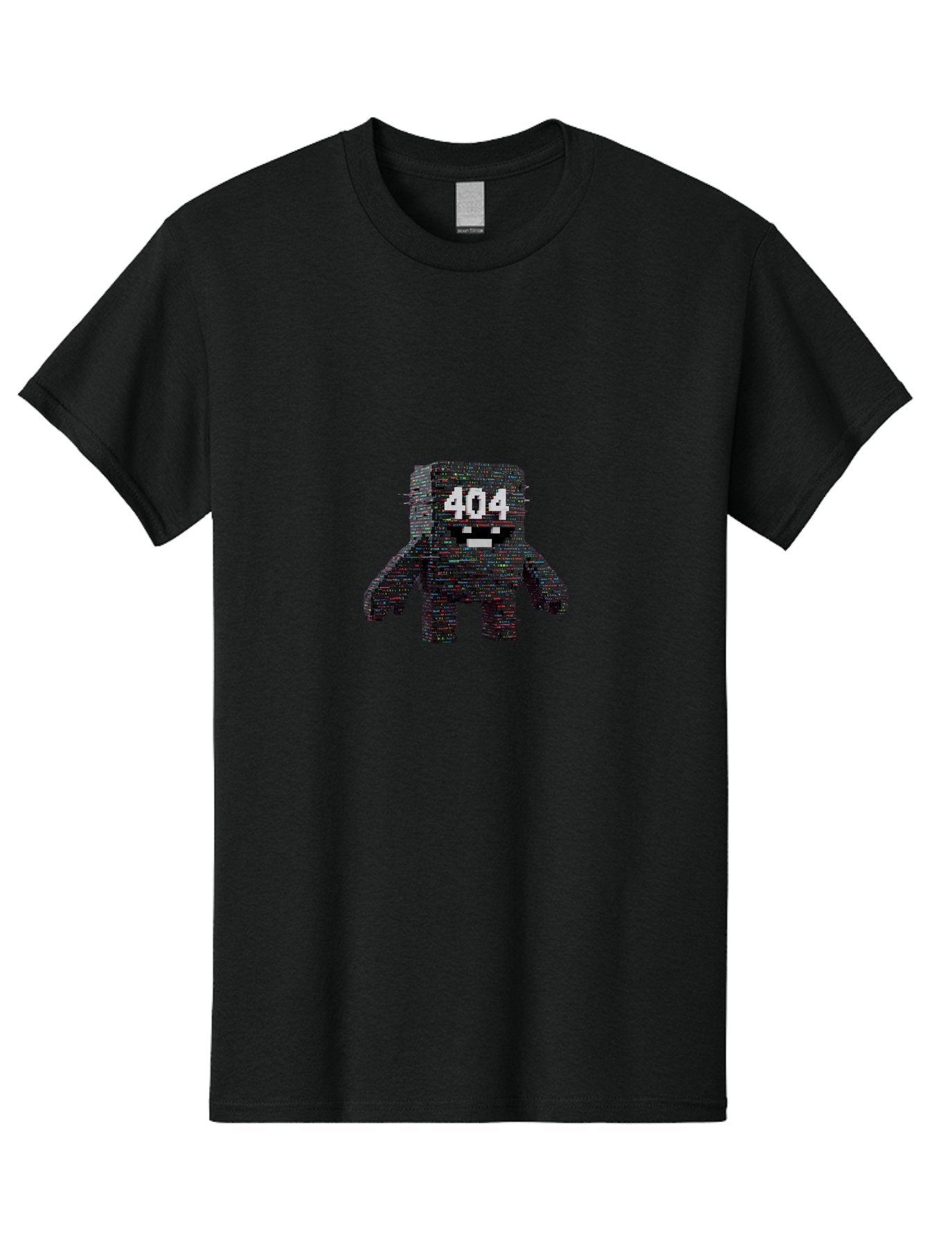 404-Error-Monster Men'S Graphic Tee, 100% Cotton, Comfortable Casual Summer Wear, Machine Washable, Glitchy Monster, Error Message, 404, Distorted Creature, Digital Art, Pixelated Character, Creepy Figure, Faulty Code, Malfunctioning, Baa087 10