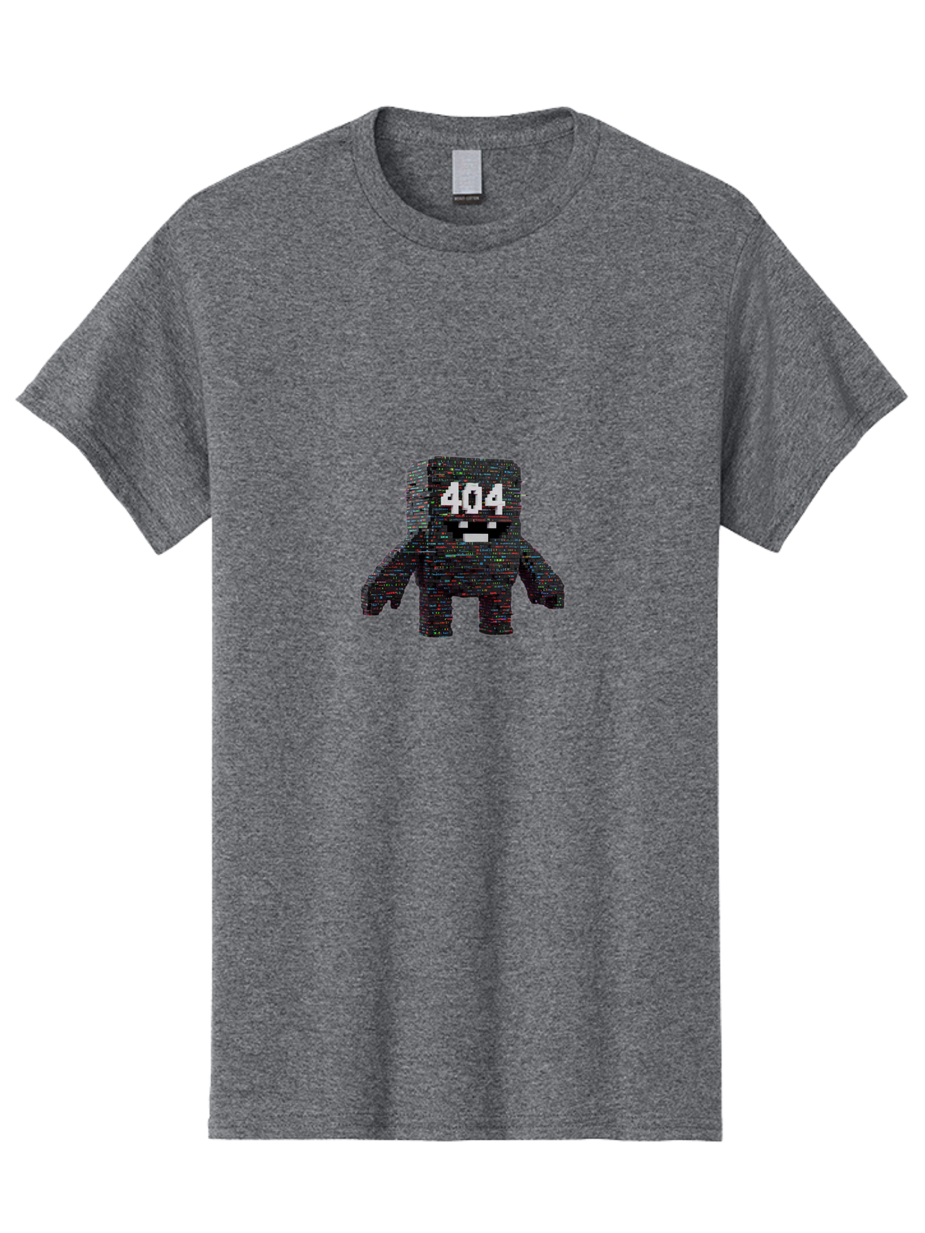 404-Error-Monster Men'S Graphic Tee, 100% Cotton, Comfortable Casual Summer Wear, Machine Washable, Glitchy Monster, Error Message, 404, Distorted Creature, Digital Art, Pixelated Character, Creepy Figure, Faulty Code, Malfunctioning, Baa087 5