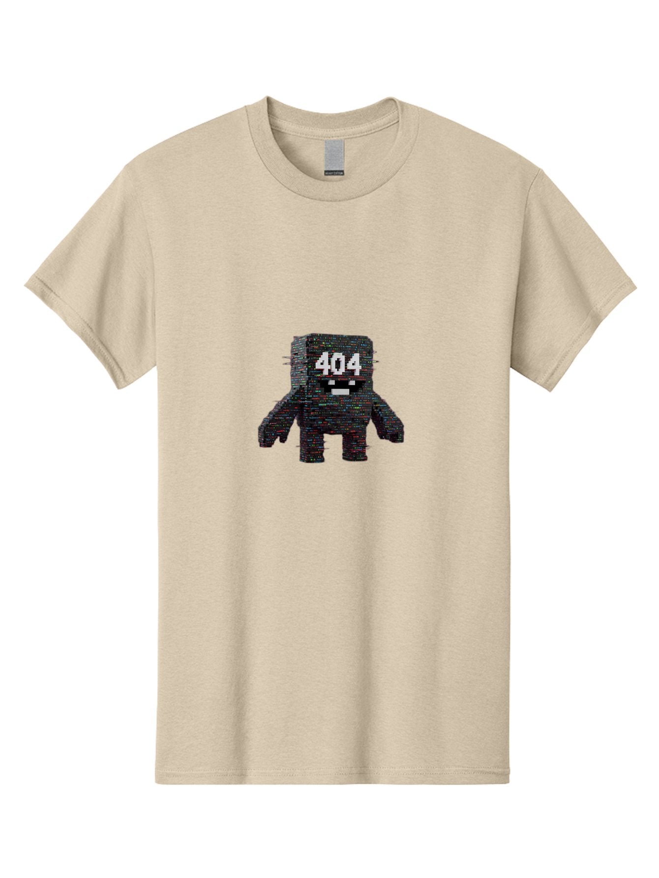 404-Error-Monster Men'S Graphic Tee, 100% Cotton, Comfortable Casual Summer Wear, Machine Washable, Glitchy Monster, Error Message, 404, Distorted Creature, Digital Art, Pixelated Character, Creepy Figure, Faulty Code, Malfunctioning, Baa087 11