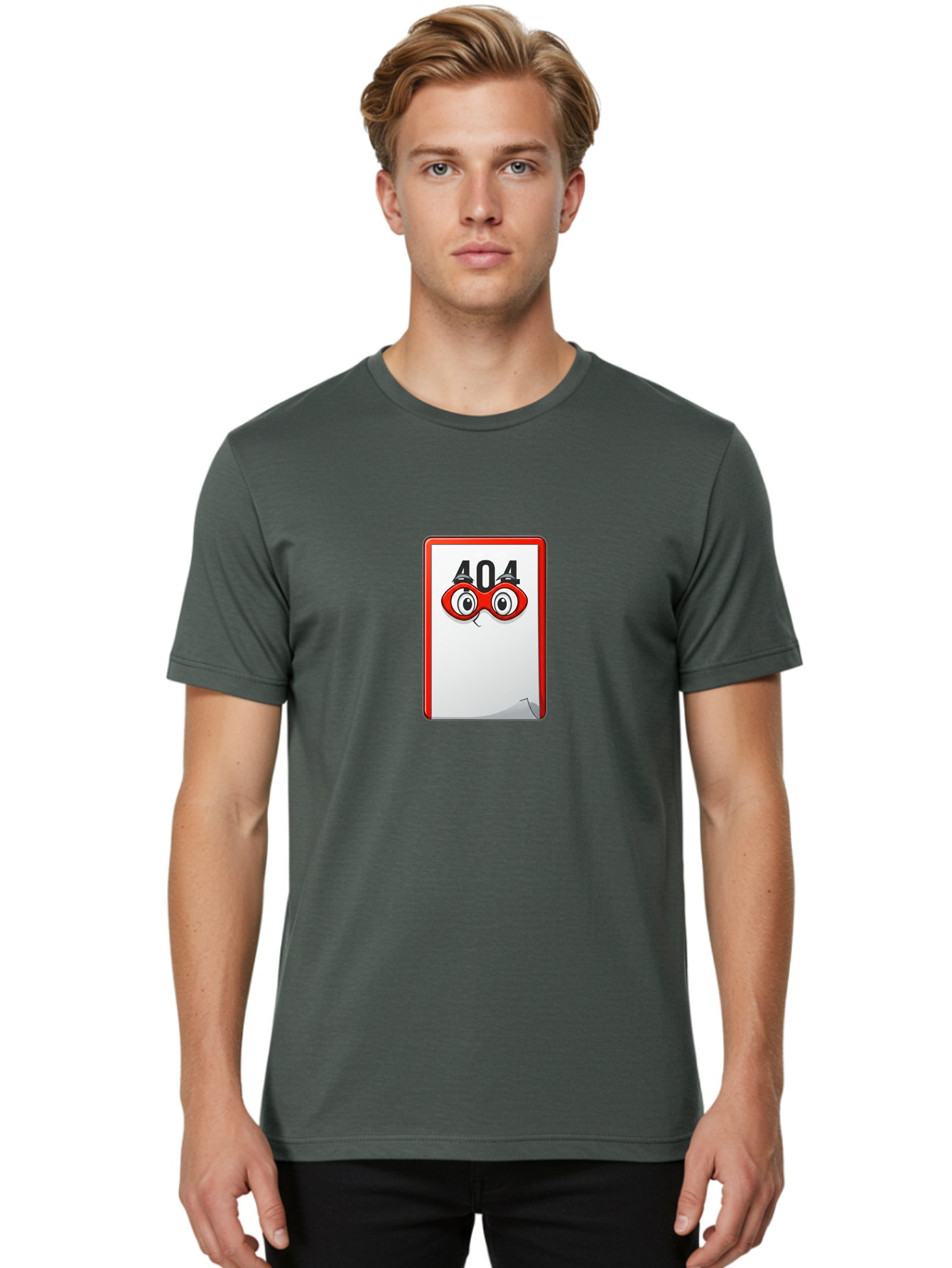 404-Error-Page-1 Men'S Graphic Tee, 100% Cotton, Comfortable Casual Summer Wear, Machine Washable, Error Page Not Found, 404 Error, Web Page Error, Page Not Found, Cartoon Illustration, Red Glasses, Website Error, Web Development Baa088 6