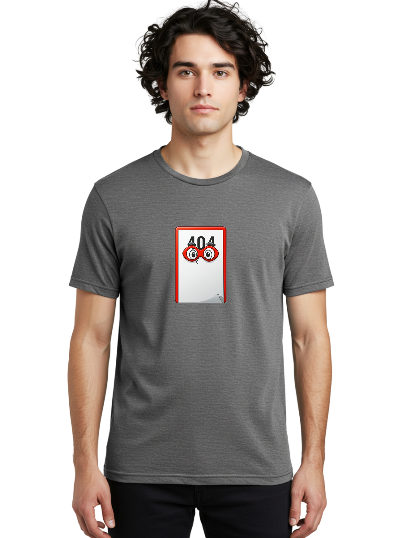 404-Error-Page-1 Men'S Graphic Tee, 100% Cotton, Comfortable Casual Summer Wear, Machine Washable, Error Page Not Found, 404 Error, Web Page Error, Page Not Found, Cartoon Illustration, Red Glasses, Website Error, Web Development Baa088 10