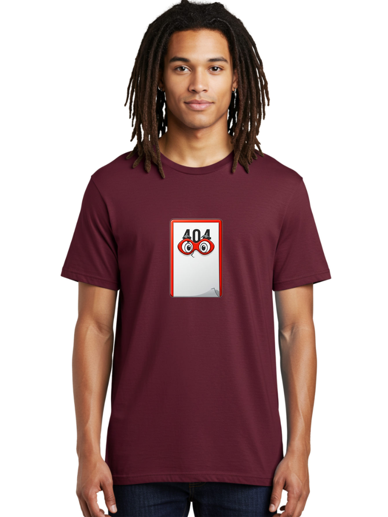 404-Error-Page-1 Men'S Graphic Tee, 100% Cotton, Comfortable Casual Summer Wear, Machine Washable, Error Page Not Found, 404 Error, Web Page Error, Page Not Found, Cartoon Illustration, Red Glasses, Website Error, Web Development Baa088 22