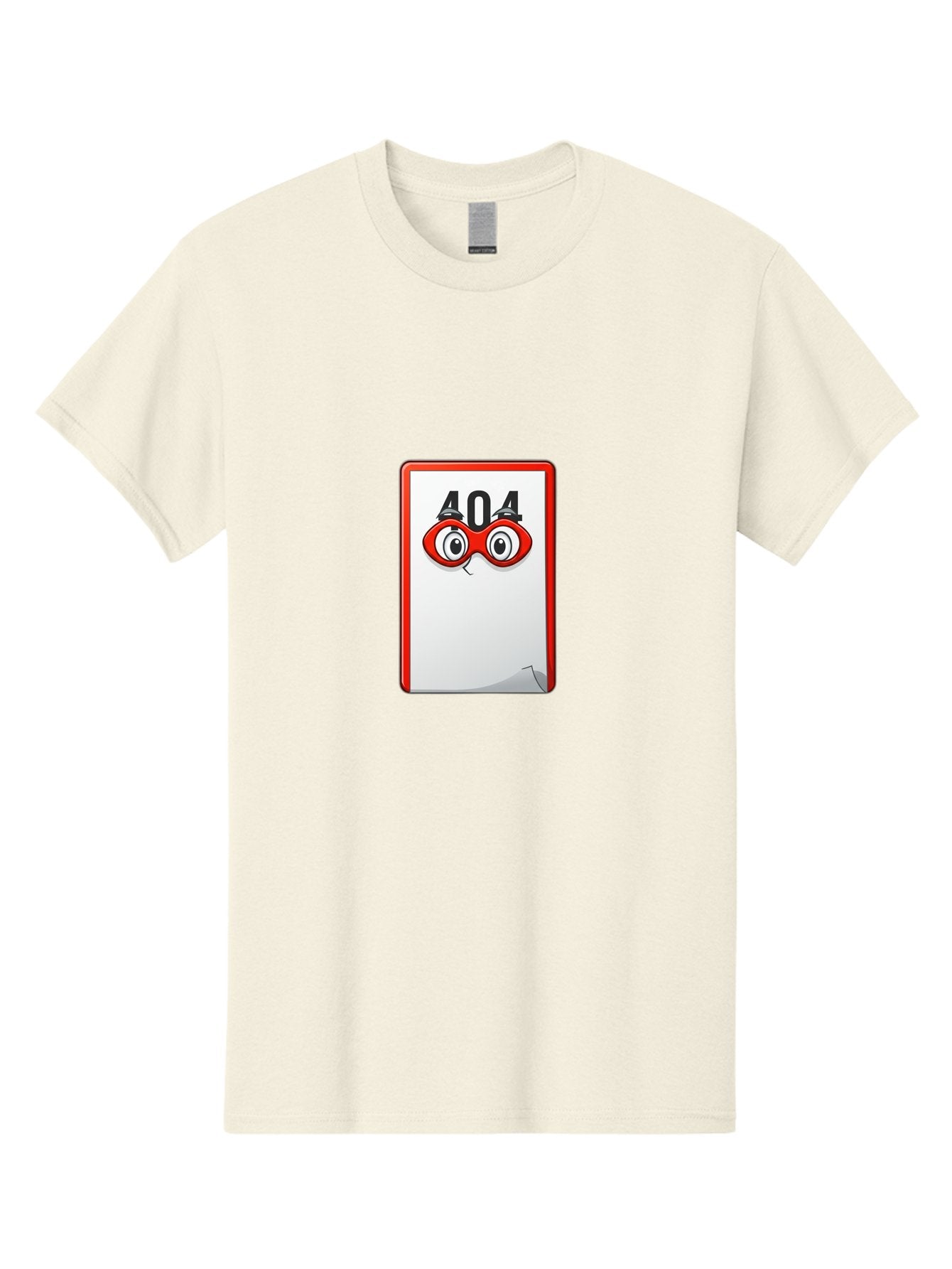 404-Error-Page-1 Men'S Graphic Tee, 100% Cotton, Comfortable Casual Summer Wear, Machine Washable, Error Page Not Found, 404 Error, Web Page Error, Page Not Found, Cartoon Illustration, Red Glasses, Website Error, Web Development Baa088