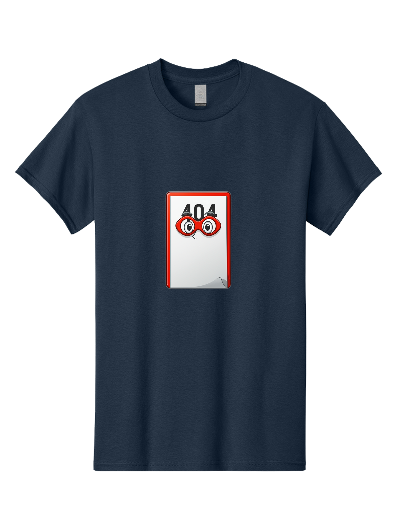 404-Error-Page-1 Men'S Graphic Tee, 100% Cotton, Comfortable Casual Summer Wear, Machine Washable, Error Page Not Found, 404 Error, Web Page Error, Page Not Found, Cartoon Illustration, Red Glasses, Website Error, Web Development Baa088