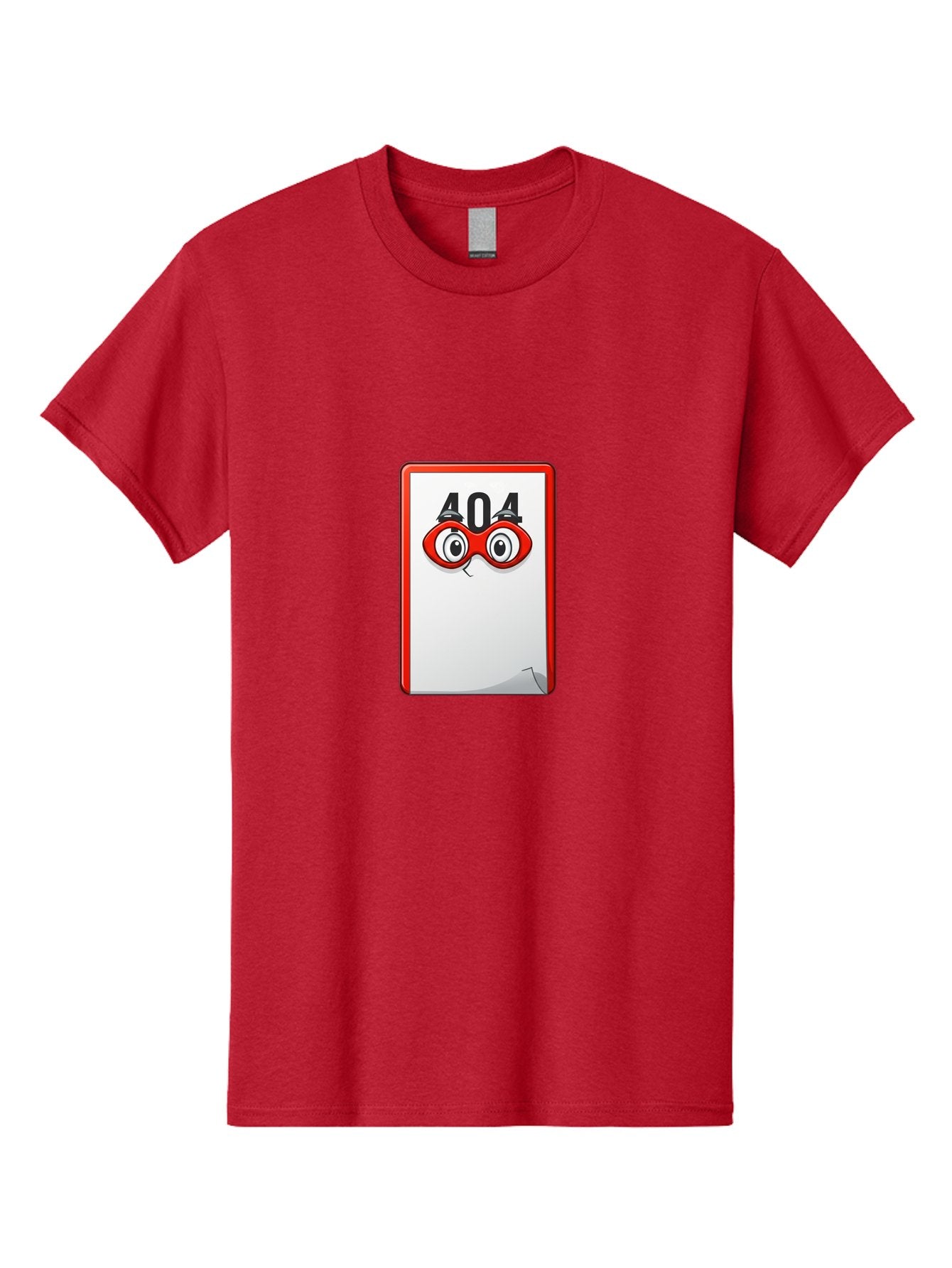 404-Error-Page-1 Men'S Graphic Tee, 100% Cotton, Comfortable Casual Summer Wear, Machine Washable, Error Page Not Found, 404 Error, Web Page Error, Page Not Found, Cartoon Illustration, Red Glasses, Website Error, Web Development Baa088 5