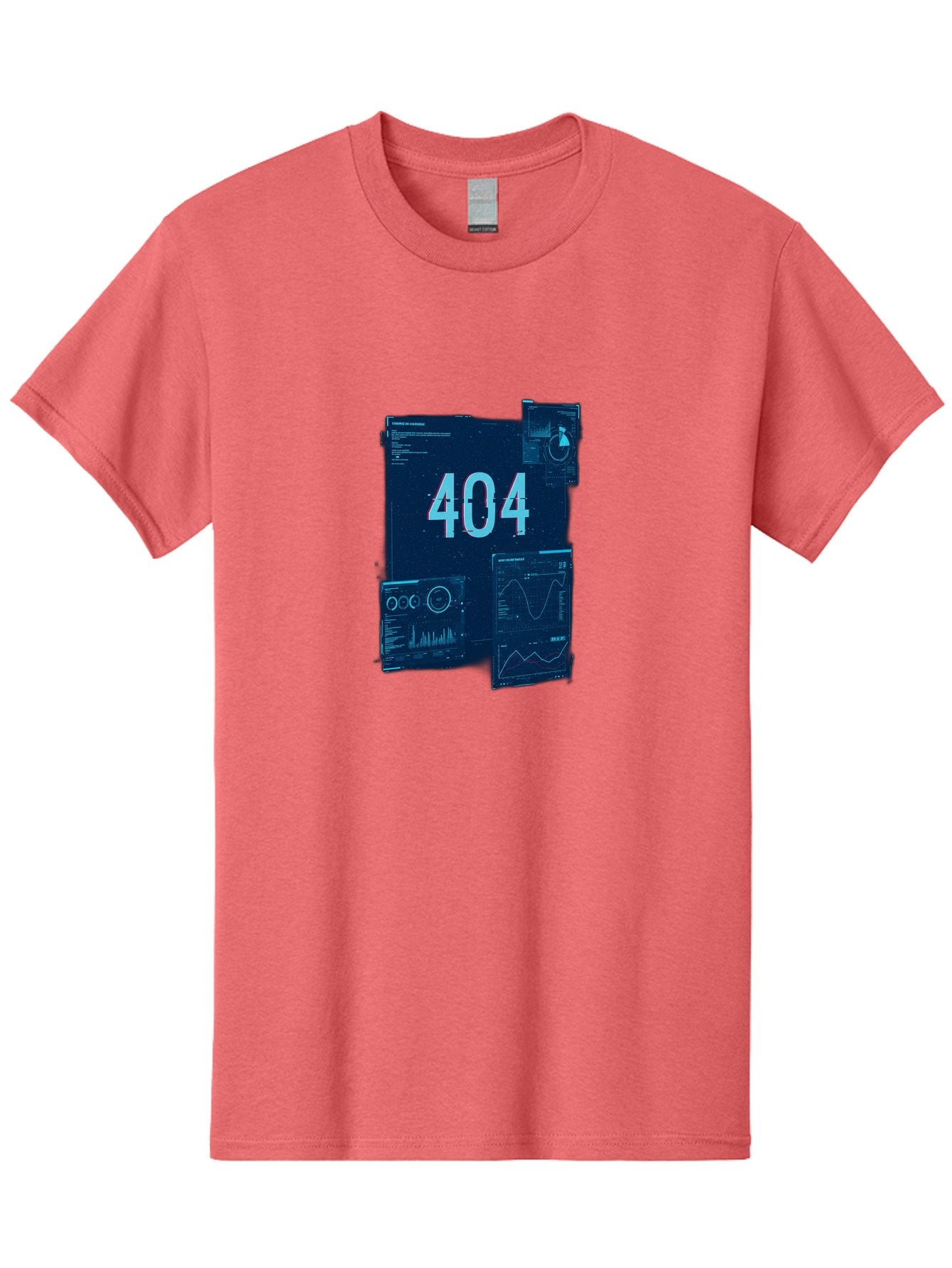 404-Error-Page Men'S Graphic Tee, 100% Cotton, Comfortable Casual Summer Wear, Machine Washable, 404 Error Page, Page Not Found, Digital Glitch, Cyberpunk Style, Futuristic Design, Error Message, Broken Link, Techno Aesthetic, Baa089 7