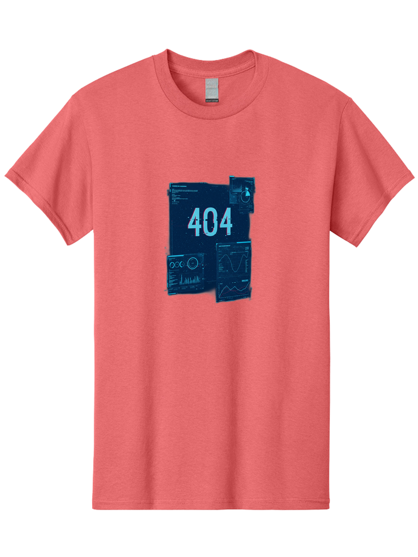 404-Error-Page Men'S Graphic Tee, 100% Cotton, Comfortable Casual Summer Wear, Machine Washable, 404 Error Page, Page Not Found, Digital Glitch, Cyberpunk Style, Futuristic Design, Error Message, Broken Link, Techno Aesthetic, Baa089 25