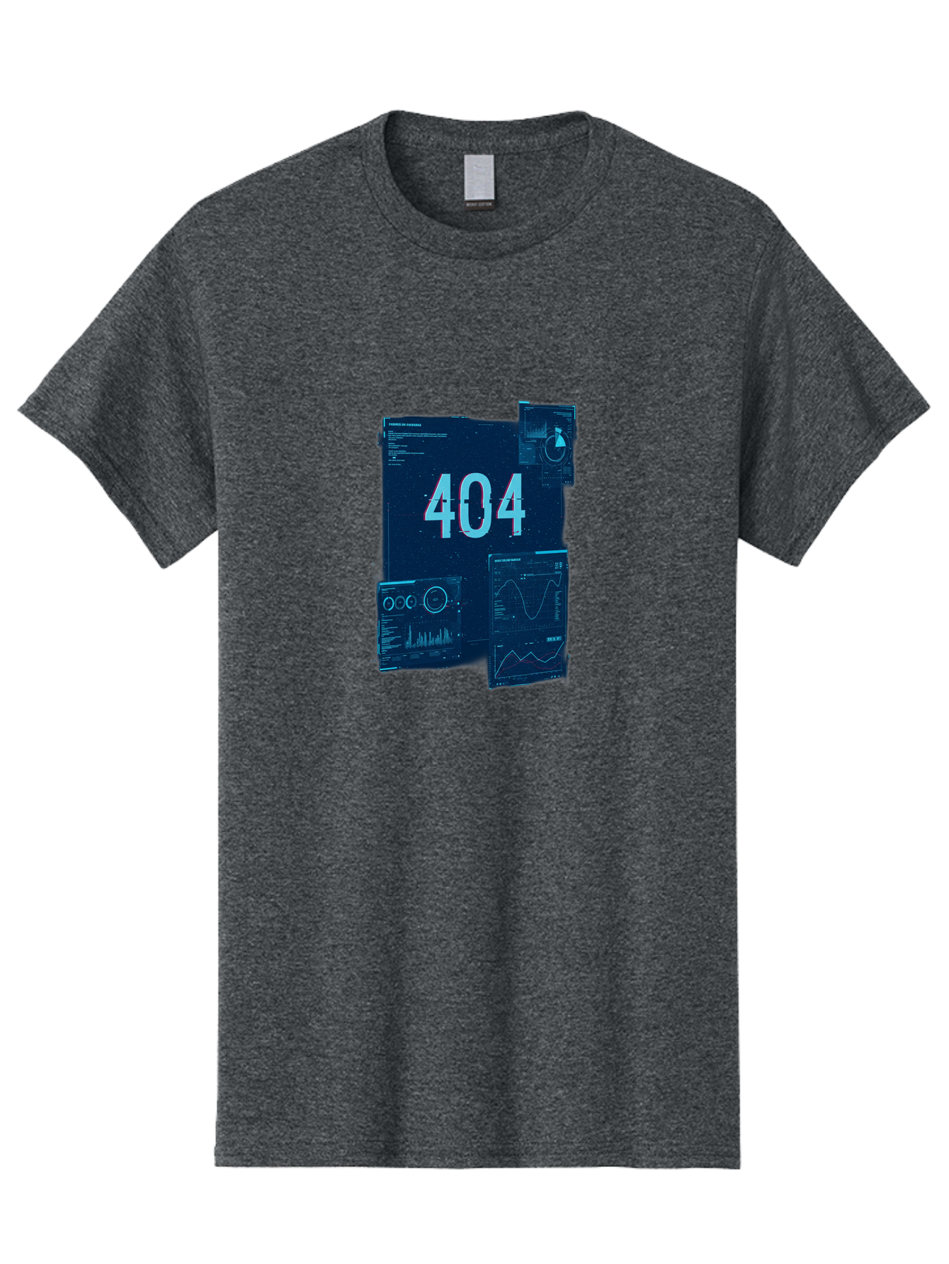 404-Error-Page Men'S Graphic Tee, 100% Cotton, Comfortable Casual Summer Wear, Machine Washable, 404 Error Page, Page Not Found, Digital Glitch, Cyberpunk Style, Futuristic Design, Error Message, Broken Link, Techno Aesthetic, Baa089 27