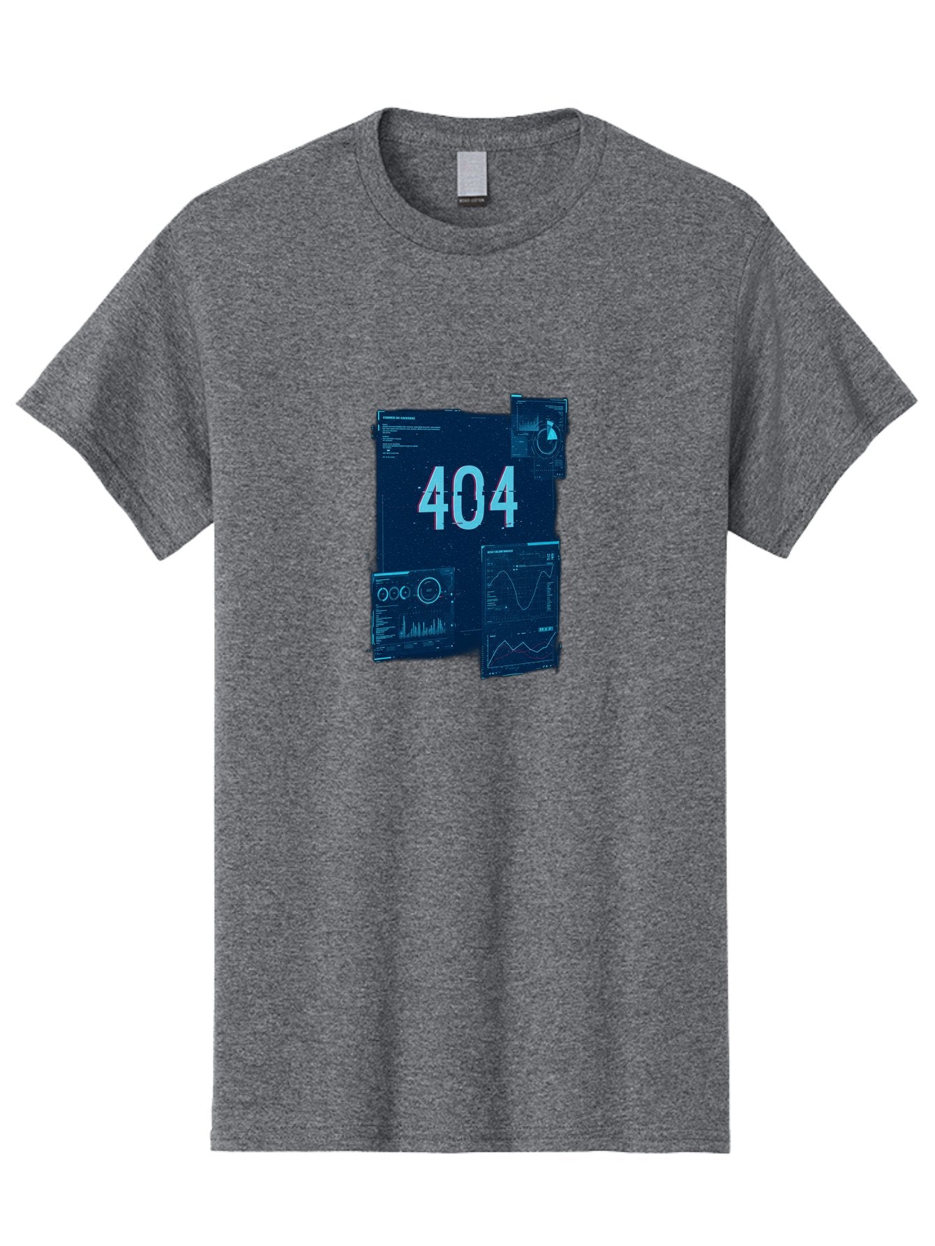 404-Error-Page Men'S Graphic Tee, 100% Cotton, Comfortable Casual Summer Wear, Machine Washable, 404 Error Page, Page Not Found, Digital Glitch, Cyberpunk Style, Futuristic Design, Error Message, Broken Link, Techno Aesthetic, Baa089 8