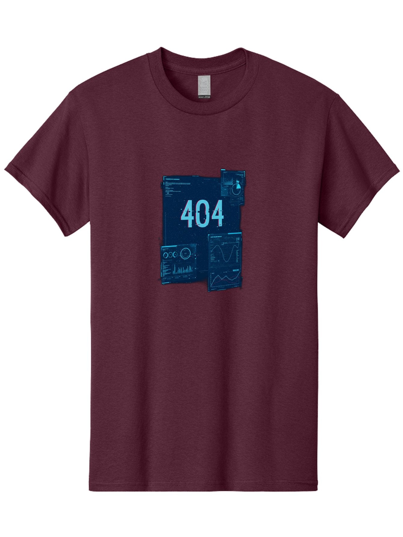 404-Error-Page Men'S Graphic Tee, 100% Cotton, Comfortable Casual Summer Wear, Machine Washable, 404 Error Page, Page Not Found, Digital Glitch, Cyberpunk Style, Futuristic Design, Error Message, Broken Link, Techno Aesthetic, Baa089 9