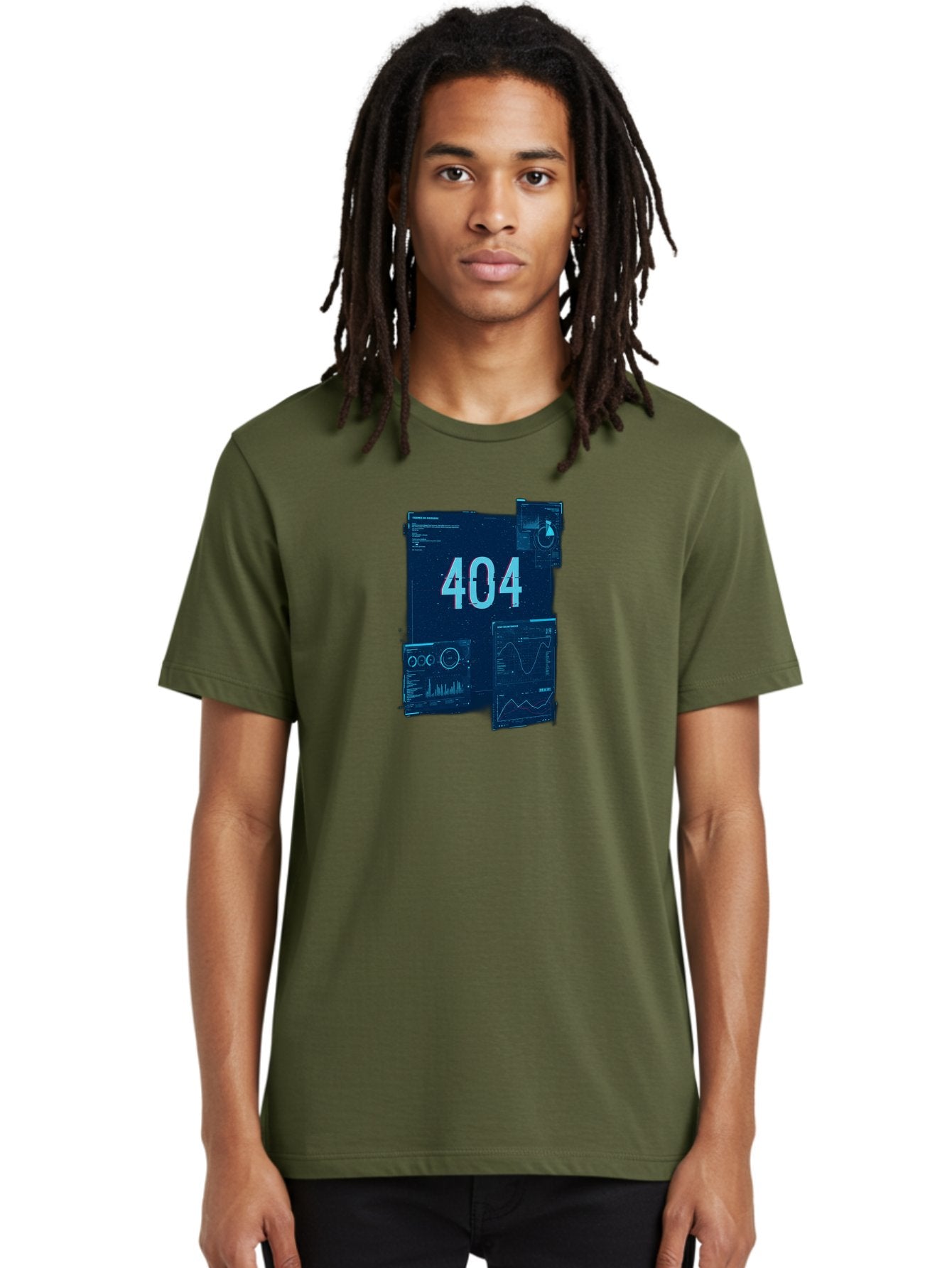 404-Error-Page Men'S Graphic Tee, 100% Cotton, Comfortable Casual Summer Wear, Machine Washable, 404 Error Page, Page Not Found, Digital Glitch, Cyberpunk Style, Futuristic Design, Error Message, Broken Link, Techno Aesthetic, Baa089 28