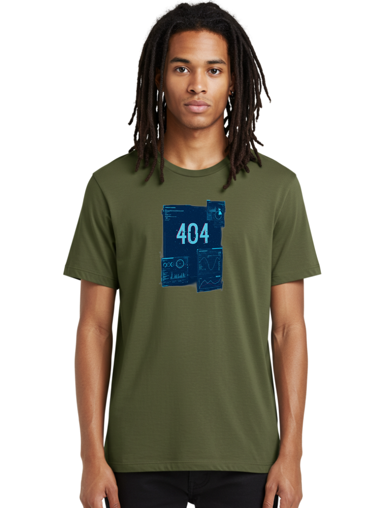 404-Error-Page Men'S Graphic Tee, 100% Cotton, Comfortable Casual Summer Wear, Machine Washable, 404 Error Page, Page Not Found, Digital Glitch, Cyberpunk Style, Futuristic Design, Error Message, Broken Link, Techno Aesthetic, Baa089 6