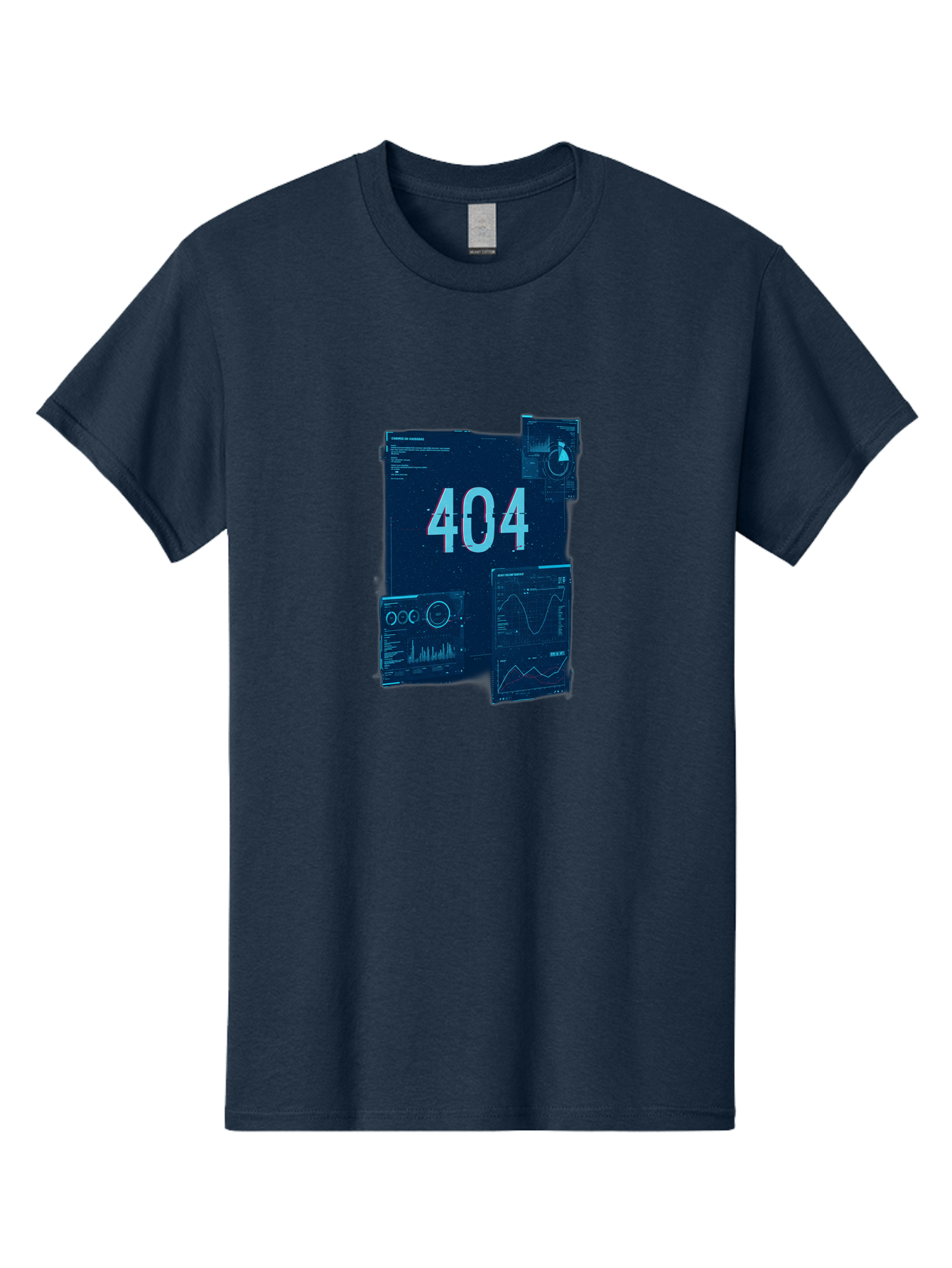 404-Error-Page Men'S Graphic Tee, 100% Cotton, Comfortable Casual Summer Wear, Machine Washable, 404 Error Page, Page Not Found, Digital Glitch, Cyberpunk Style, Futuristic Design, Error Message, Broken Link, Techno Aesthetic, Baa089 19