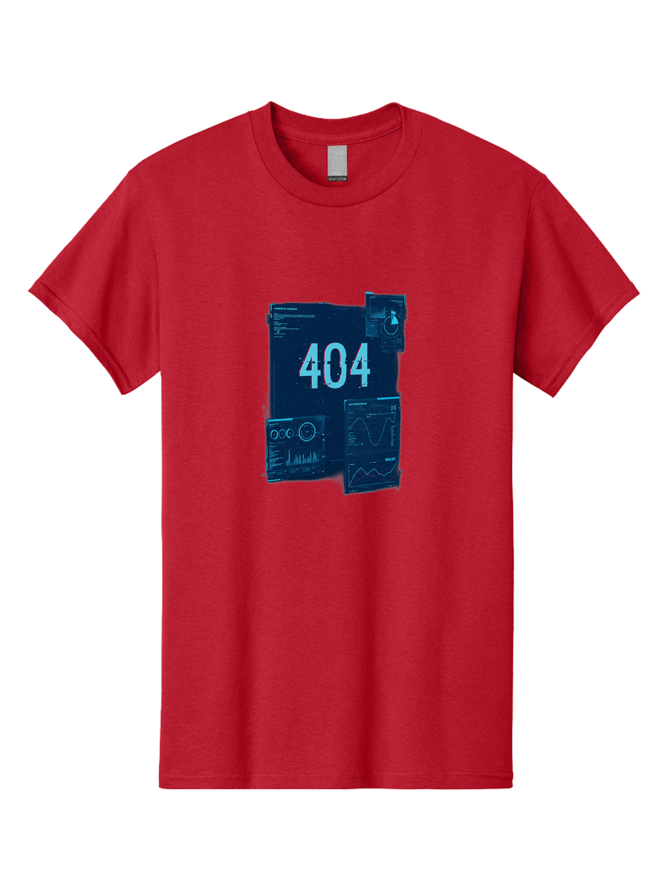 404-Error-Page Men'S Graphic Tee, 100% Cotton, Comfortable Casual Summer Wear, Machine Washable, 404 Error Page, Page Not Found, Digital Glitch, Cyberpunk Style, Futuristic Design, Error Message, Broken Link, Techno Aesthetic, Baa089 23