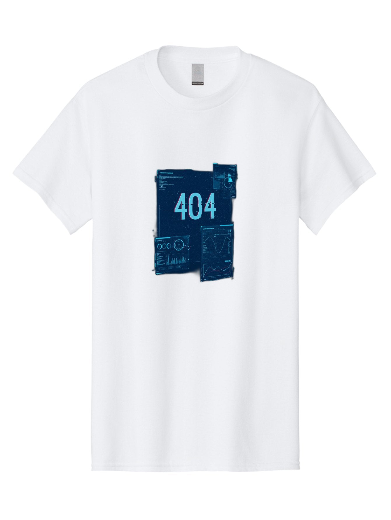 404-Error-Page Men'S Graphic Tee, 100% Cotton, Comfortable Casual Summer Wear, Machine Washable, 404 Error Page, Page Not Found, Digital Glitch, Cyberpunk Style, Futuristic Design, Error Message, Broken Link, Techno Aesthetic, Baa089