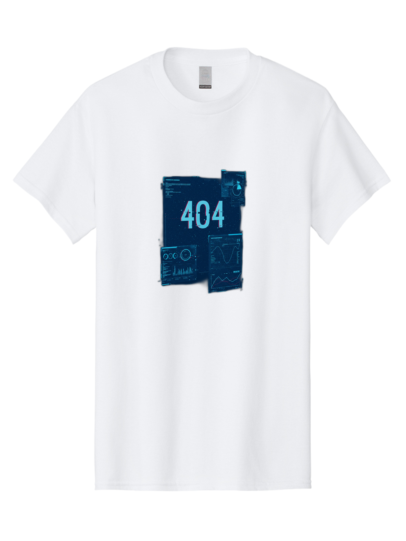 404-Error-Page Men'S Graphic Tee, 100% Cotton, Comfortable Casual Summer Wear, Machine Washable, 404 Error Page, Page Not Found, Digital Glitch, Cyberpunk Style, Futuristic Design, Error Message, Broken Link, Techno Aesthetic, Baa089 21