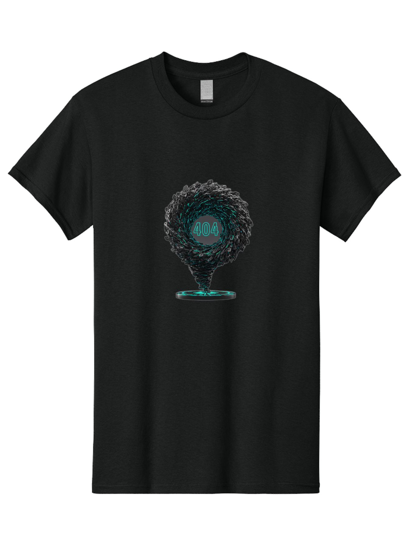 404-Error-Tornado Men'S Graphic Tee, 100% Cotton, Comfortable Casual Summer Wear, Machine Washable, Error Page, 404 Not Found, Web Design, Glitch Art, Digital Chaos, Abstract Vortex, Futuristic, Website Error Message, Page Not Found Baa092