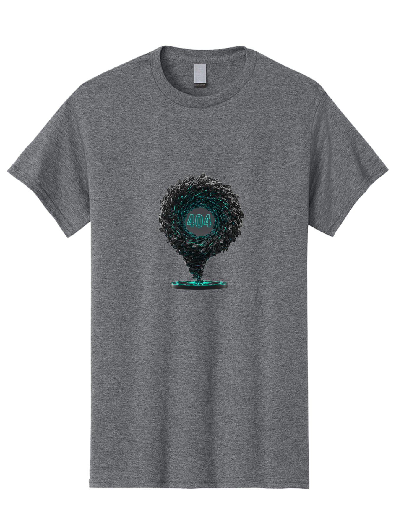 404-Error-Tornado Men'S Graphic Tee, 100% Cotton, Comfortable Casual Summer Wear, Machine Washable, Error Page, 404 Not Found, Web Design, Glitch Art, Digital Chaos, Abstract Vortex, Futuristic, Website Error Message, Page Not Found Baa092 21