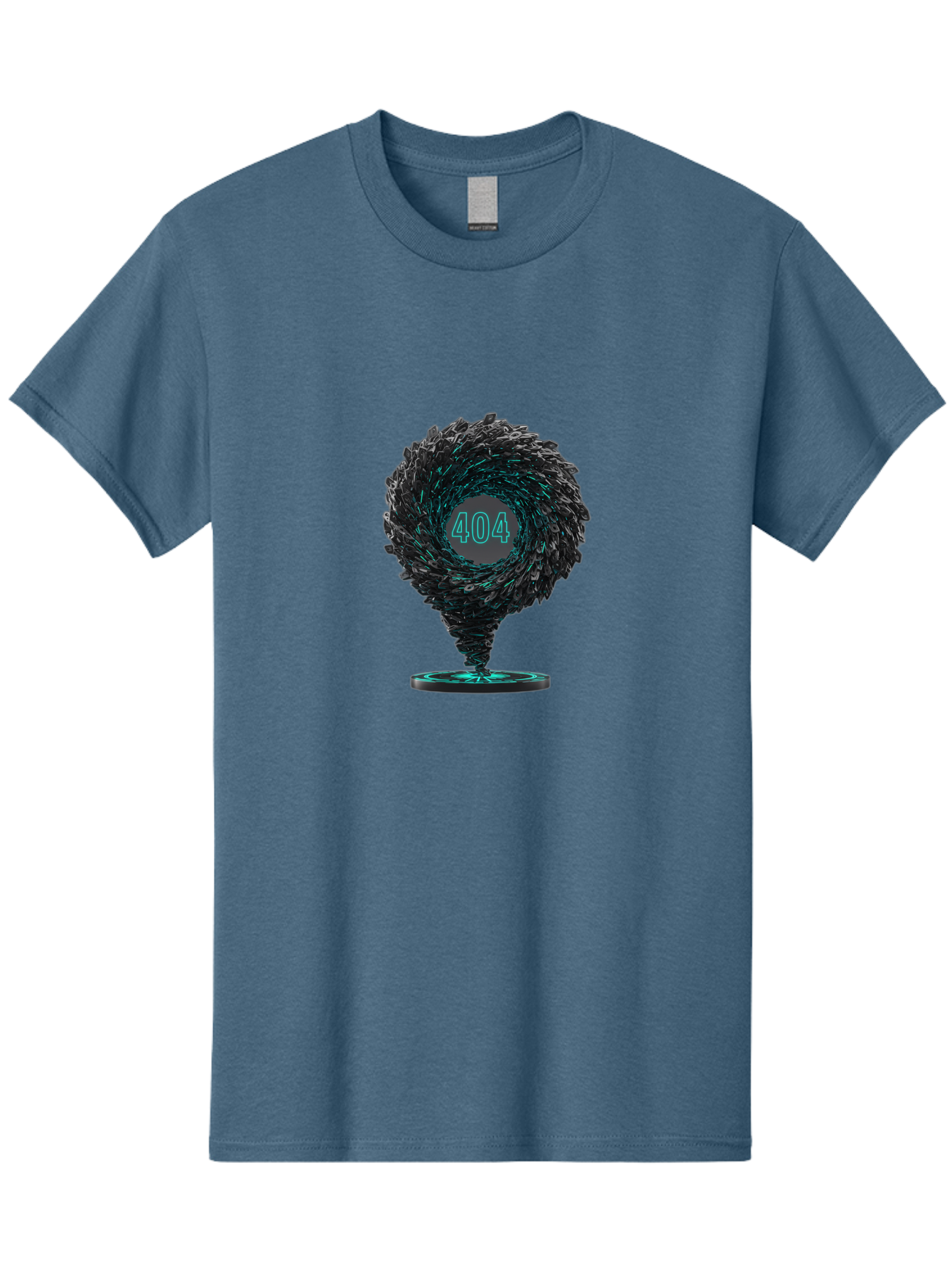 404-Error-Tornado Men'S Graphic Tee, 100% Cotton, Comfortable Casual Summer Wear, Machine Washable, Error Page, 404 Not Found, Web Design, Glitch Art, Digital Chaos, Abstract Vortex, Futuristic, Website Error Message, Page Not Found Baa092 9