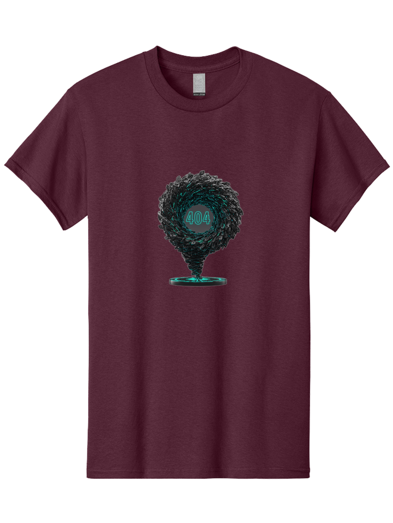 404-Error-Tornado Men'S Graphic Tee, 100% Cotton, Comfortable Casual Summer Wear, Machine Washable, Error Page, 404 Not Found, Web Design, Glitch Art, Digital Chaos, Abstract Vortex, Futuristic, Website Error Message, Page Not Found Baa092 7