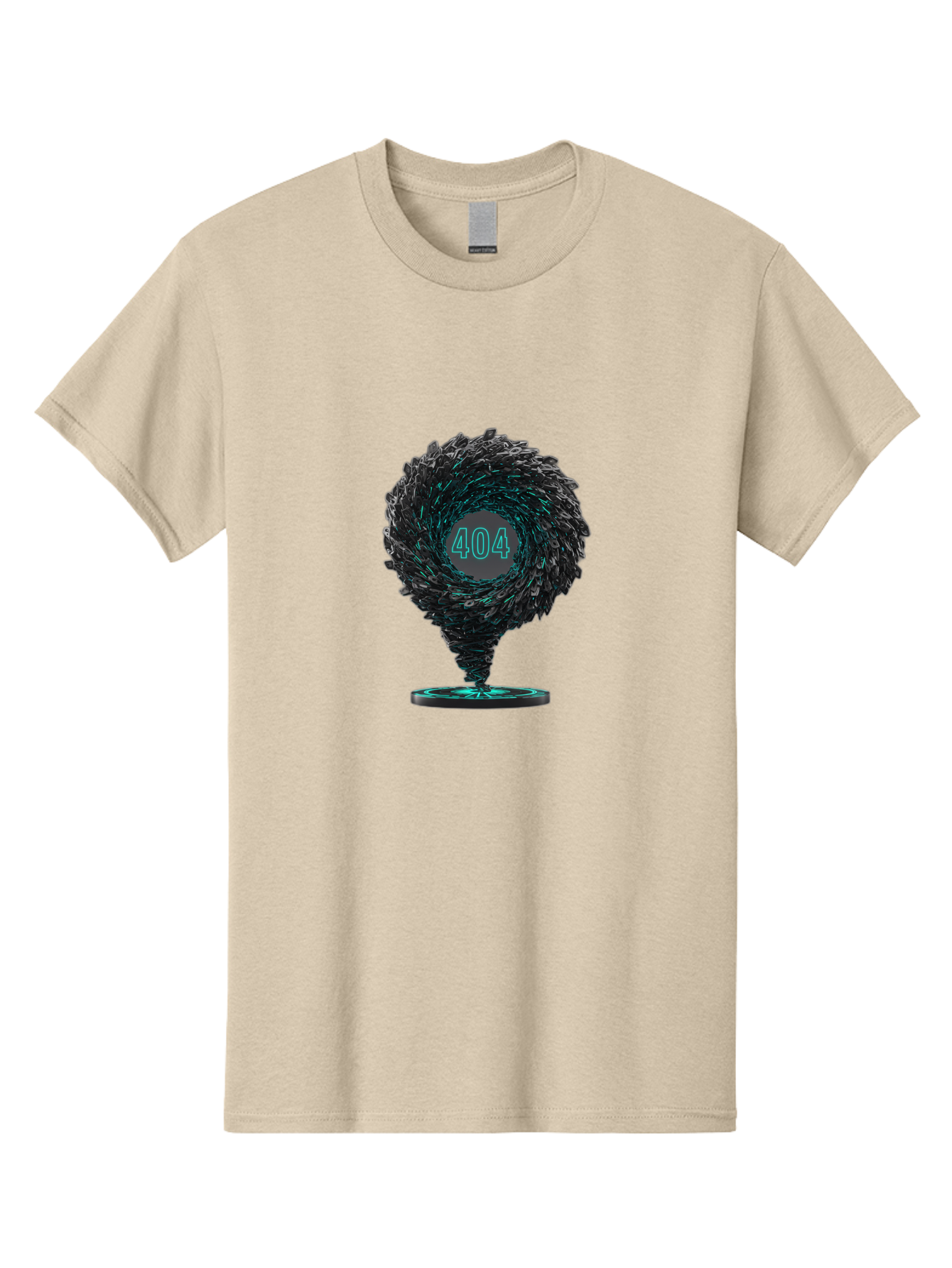 404-Error-Tornado Men'S Graphic Tee, 100% Cotton, Comfortable Casual Summer Wear, Machine Washable, Error Page, 404 Not Found, Web Design, Glitch Art, Digital Chaos, Abstract Vortex, Futuristic, Website Error Message, Page Not Found Baa092 27