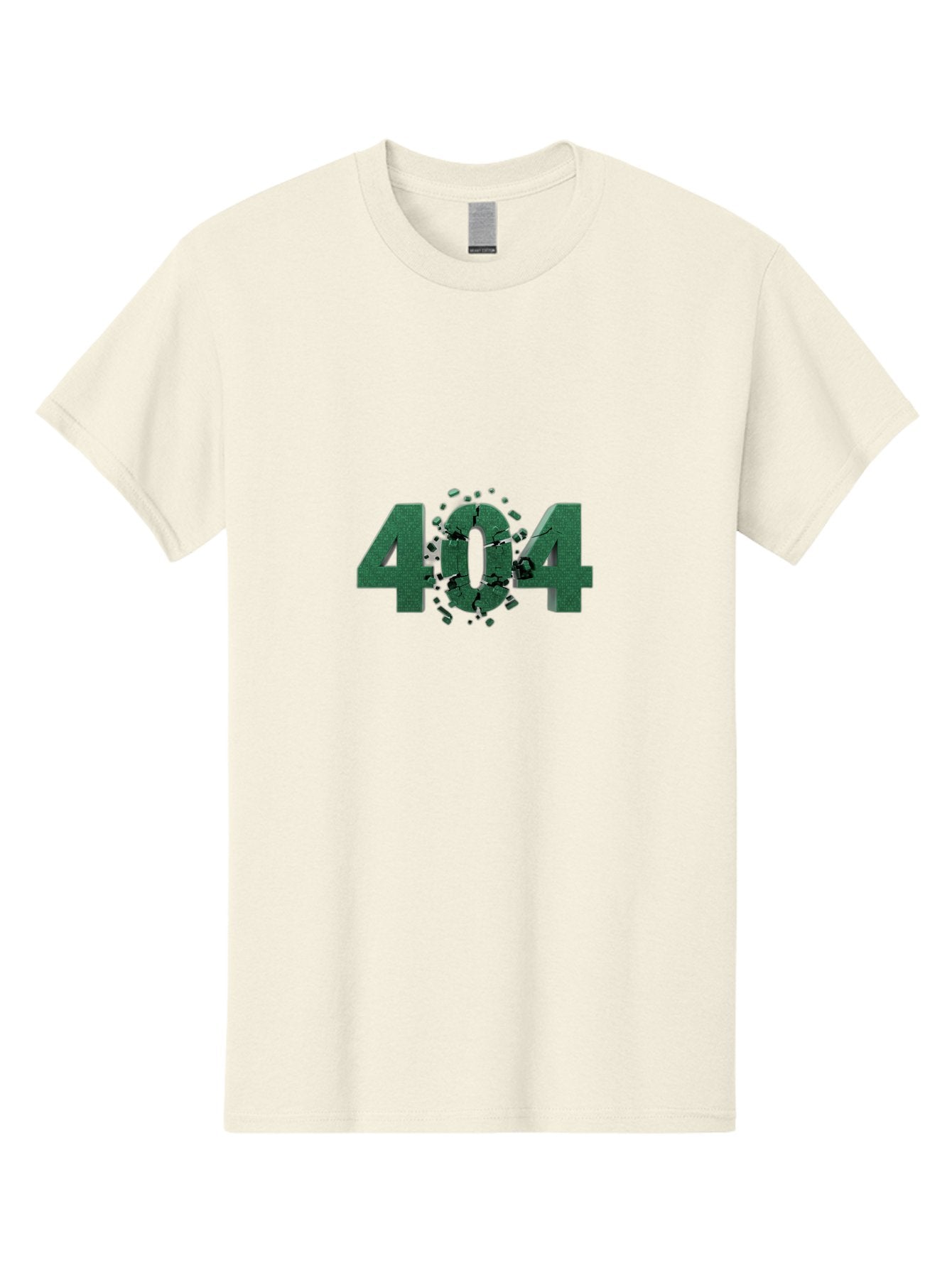 404-Error Men'S Graphic Tee, 100% Cotton, Comfortable Casual Summer Wear, Machine Washable, 404 Error, Broken Link, Page Not Found, Crushed Numbers, Broken Text, Error Message, Website Glitch, Broken Webpage Baa093