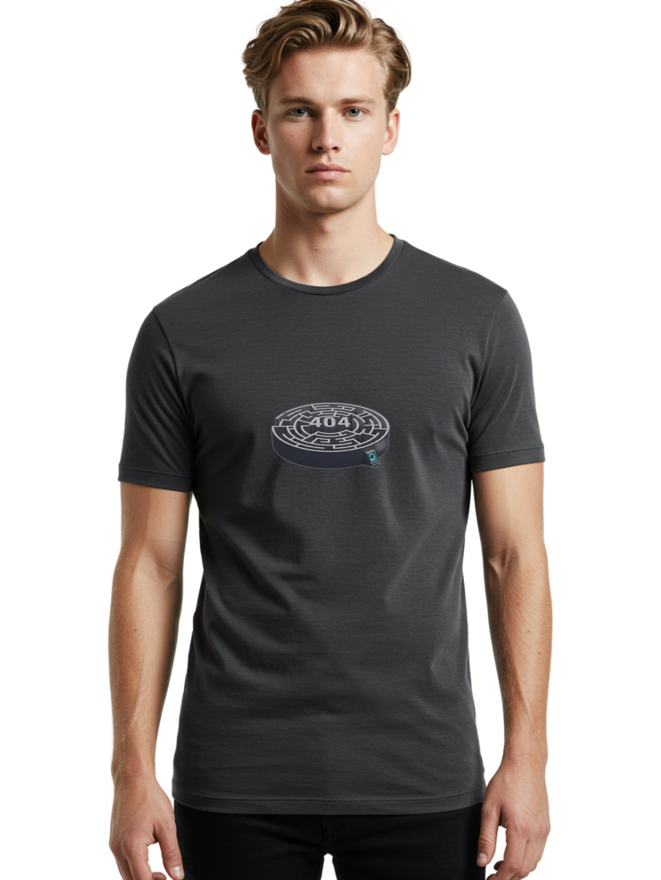 404-Maze Men'S Graphic Tee, 100% Cotton, Comfortable Casual Summer Wear, Machine Washable, Error Page, 404 Maze, Lost In Cyberspace, Digital Labyrinth, Website Error, Broken Link, Navigation Issue, Problem Solving, Online Glitch, Baa096 16
